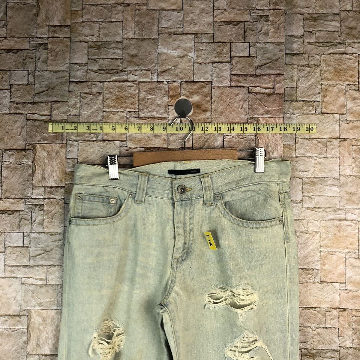 Japanese Brand Heather Bleu Distressed ripped Denim Pants #A976 Size US 31 - 4 Thumbnail