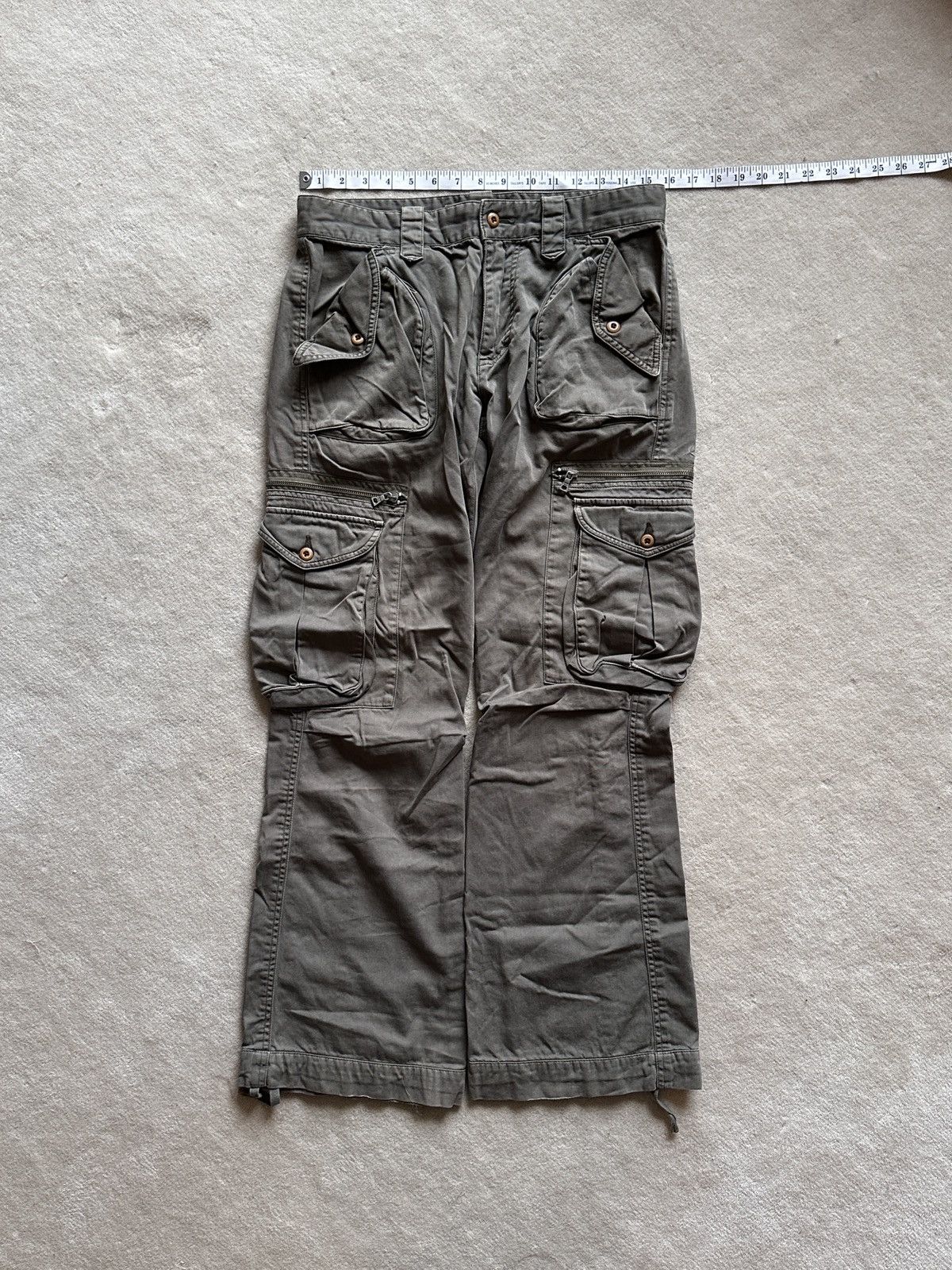 Japanese Brand G.M.F.N Multi Pocket Army Flared Cargo Pant Size US 32 / EU 48 - 1 Thumbnail