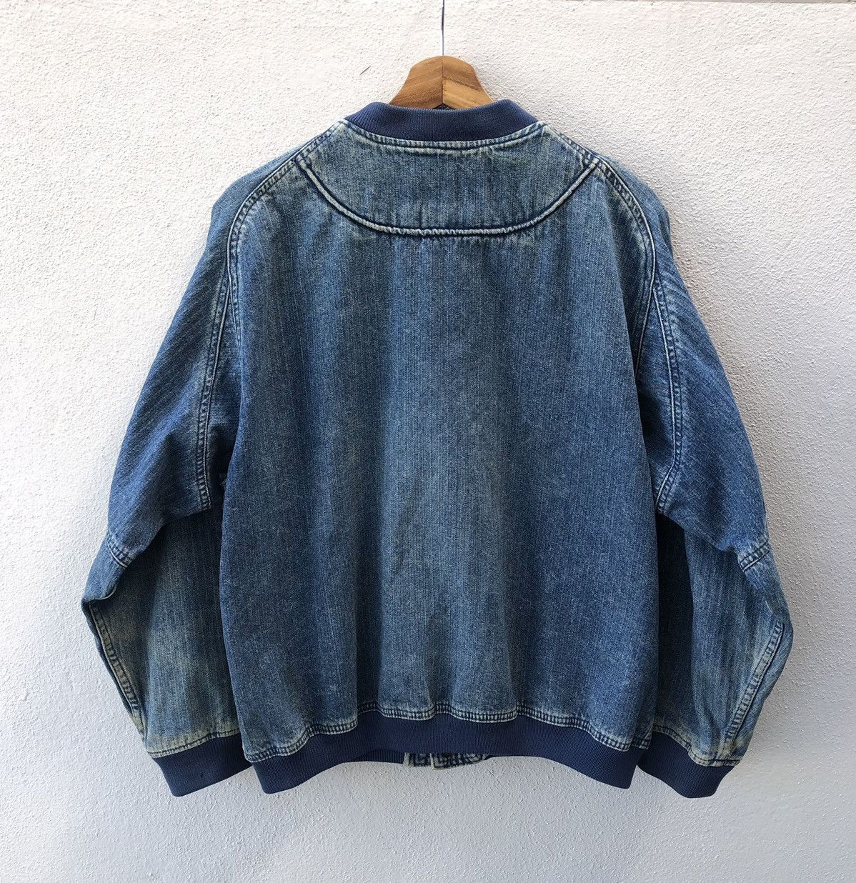 Vintage Vintage Ever Blue 1952 Striped Denim Bomber Jacket Size US M / EU 48-50 / 2 - 12 Thumbnail