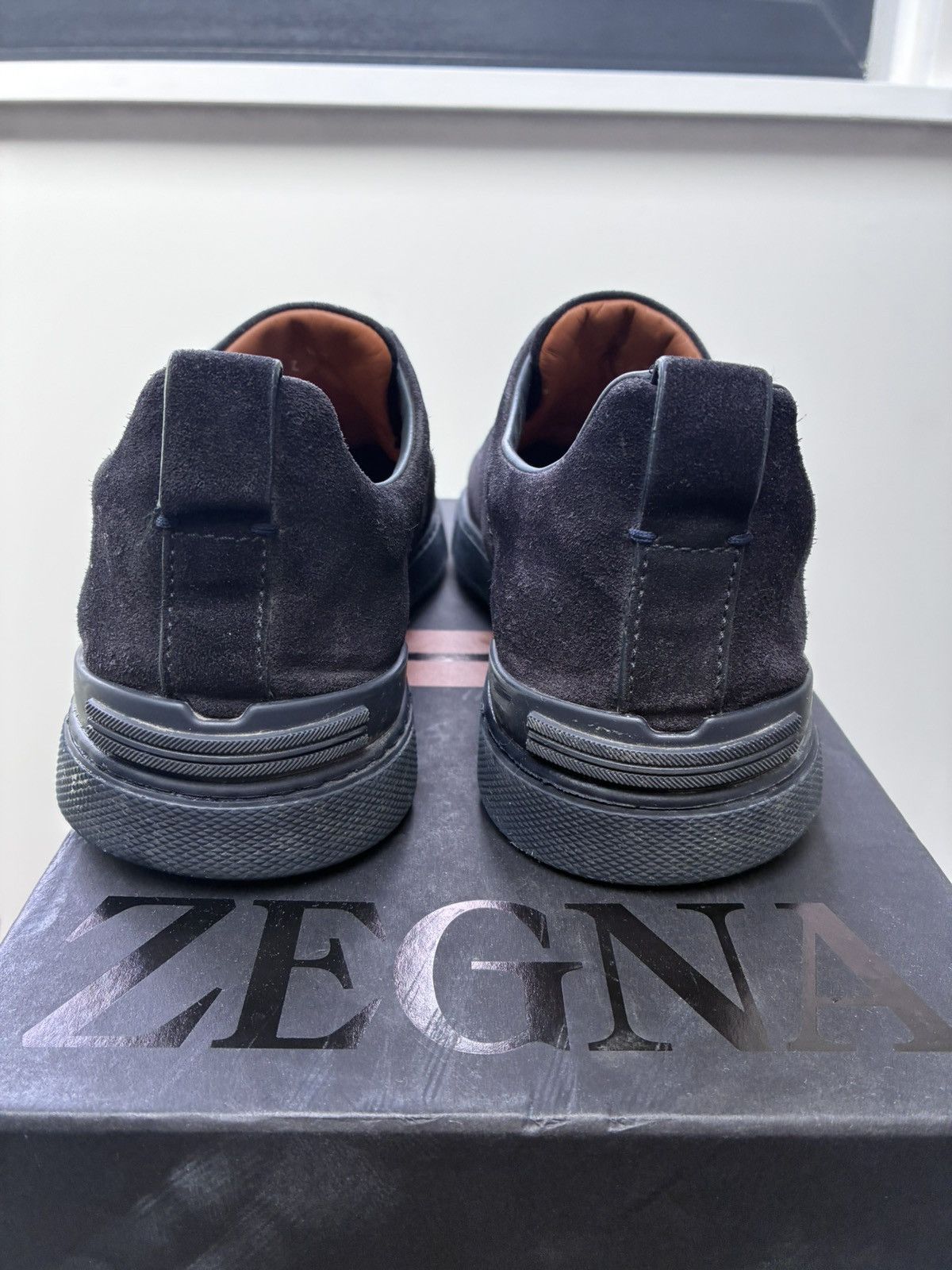 Ermenegildo Zegna Zegna black and navy triple stitch uk 7 eu 41 Size US 8 / EU 41 - 5 Thumbnail