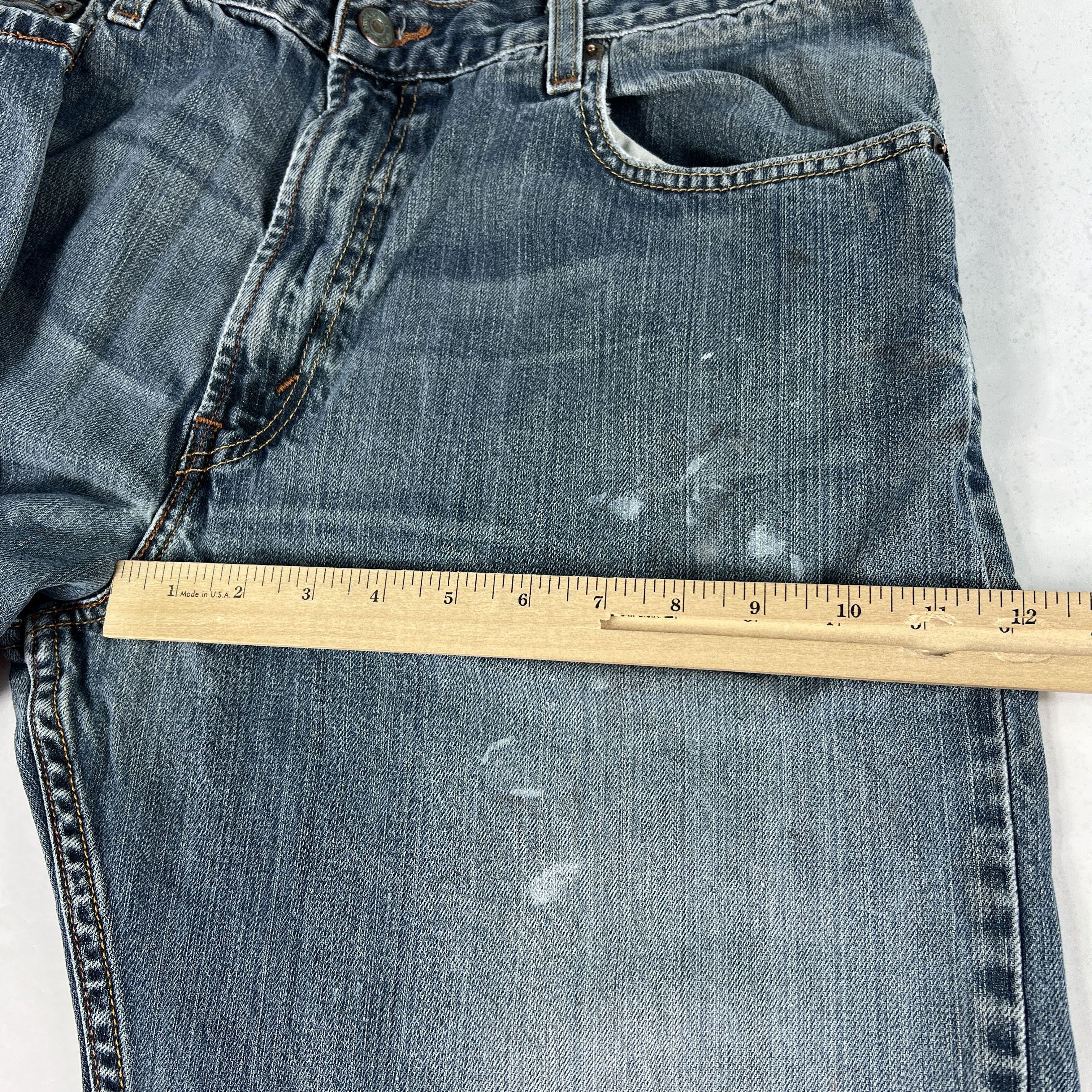 Levi's Y2K Levi's Jean 569 Loose Straight Blue Faded Thrashed Denim Size US 34 / EU 50 - 23 Thumbnail