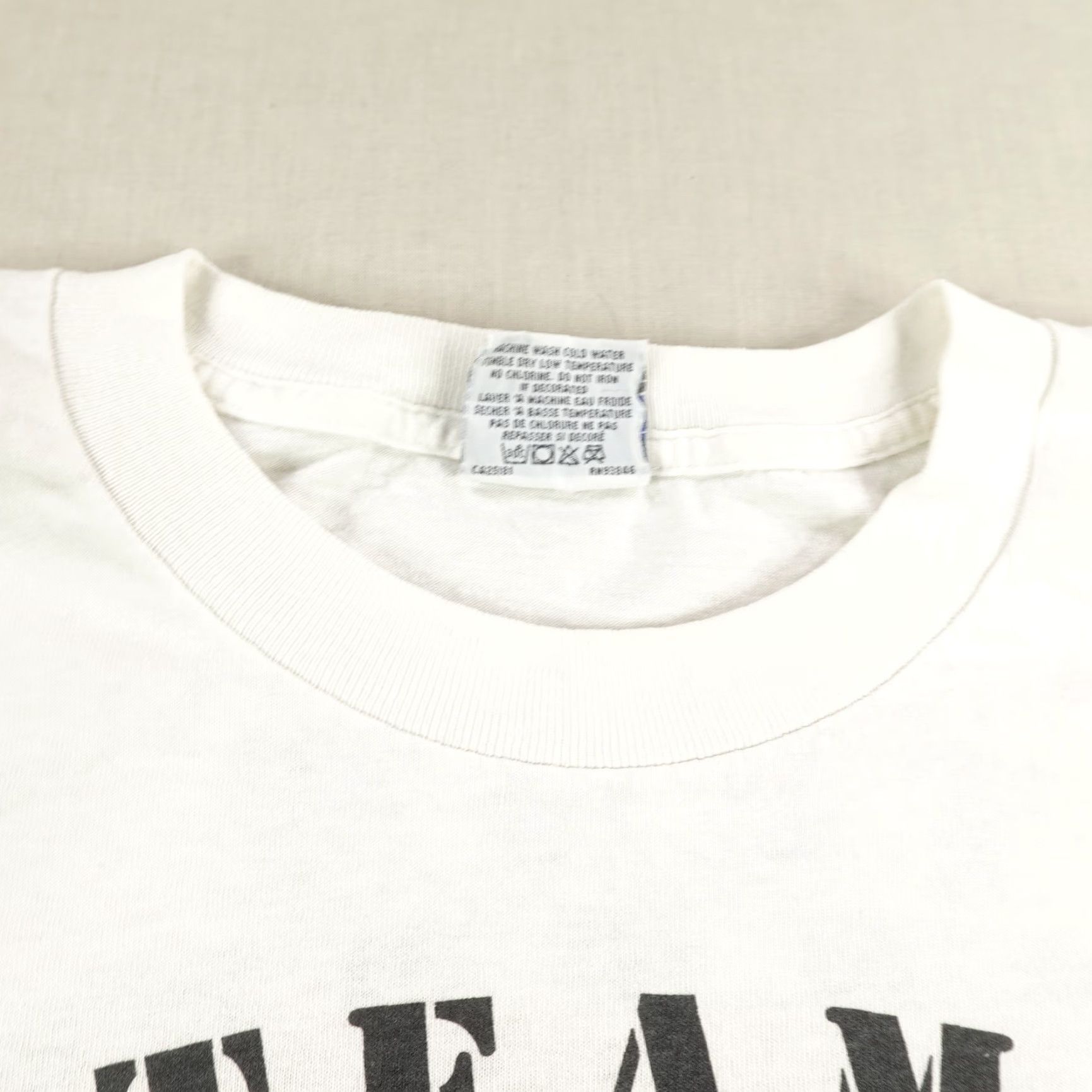 Gildan VINTAGE Gildan Mens Large T-Shirt 90s Dinosaur Racing Graphic Crew Neck White Short Sleeve Size US L / EU 52-54 / 3 - 4 Thumbnail