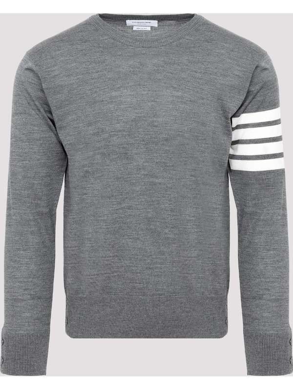 Thom Browne o1s22i1n1224 Crewneck Sweater in Grey Size US S / EU 44-46 / 1 - 2 Thumbnail