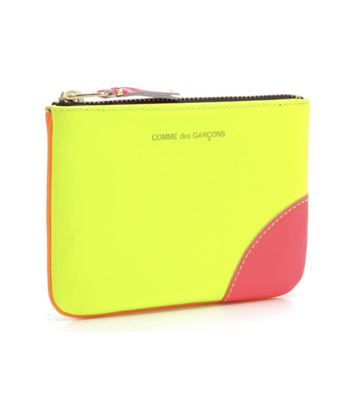 Comme des Garcons Comme Des Garçons Super Fluo Leather Pouch - Yellow/Pink Size ONE SIZE - 2 Thumbnail