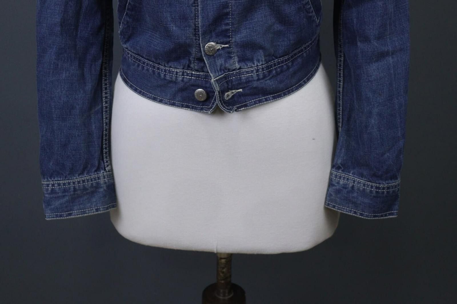 Diesel Diesel Blue Cotton Denim Collared Front Jean Jacket Size S Size S / US 4 / IT 40 - 3 Thumbnail