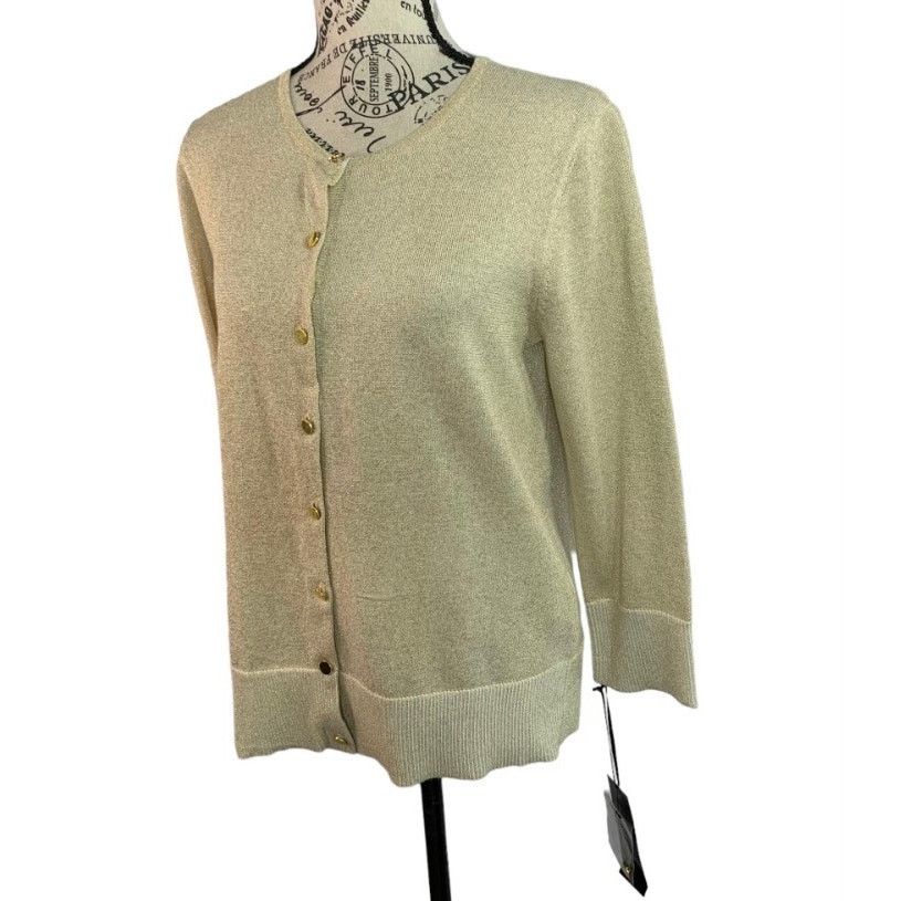 Other Nue Options Women's Medium Sweater Gold Sequins Long Sleeve Size M / US 6-8 / IT 42-44 - 14 Thumbnail