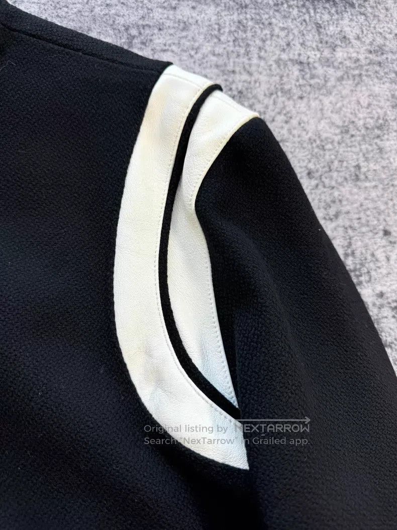 Saint Laurent Paris Saint Laurent Paris Black and white leather baseball suit Size US M / EU 48-50 / 2 - 4 Thumbnail