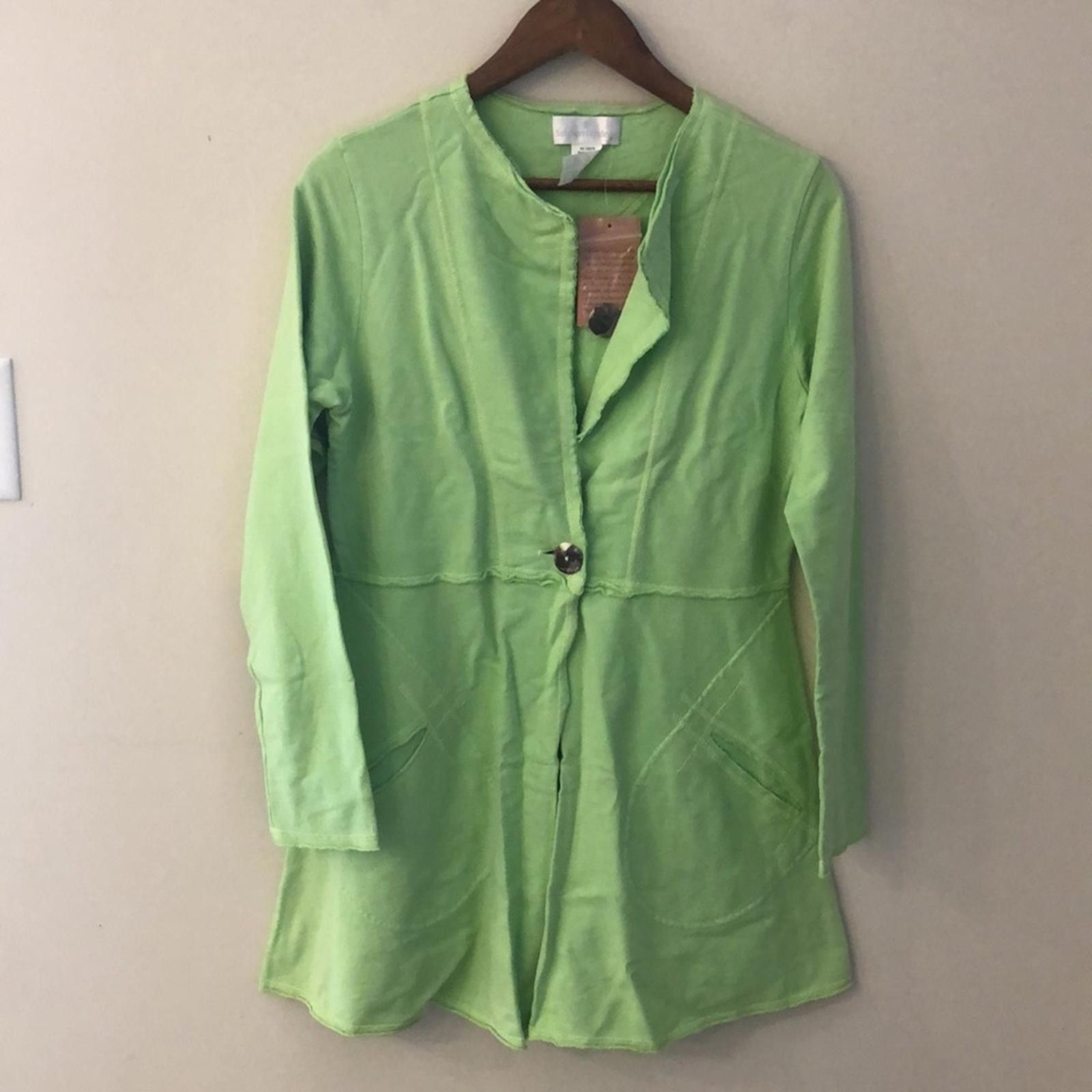 Other Soft Surroundings Light Green jacket 100% cotton SZ SM Size S / US 4 / IT 40 - 1 Thumbnail