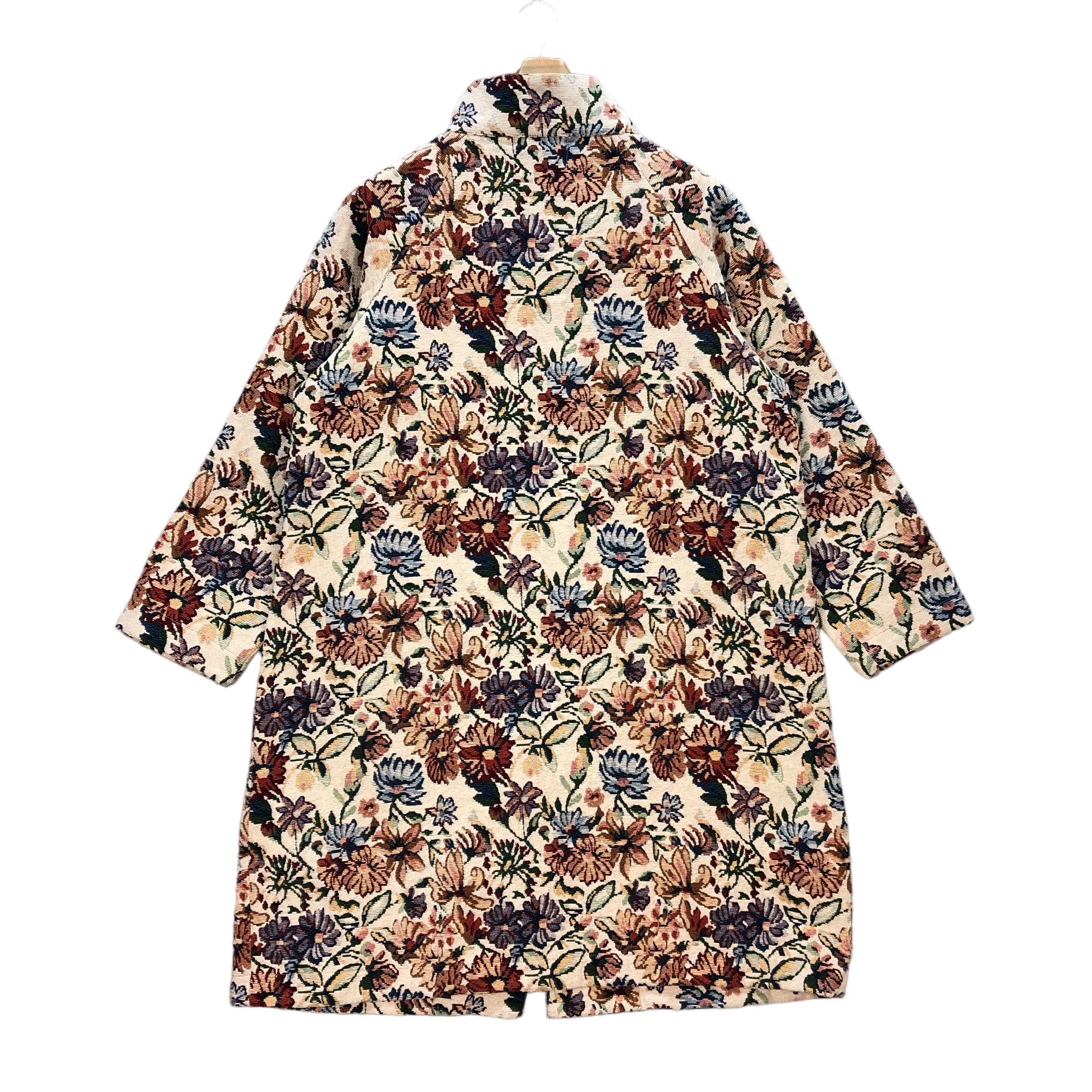 Japanese Brand LE CIEL A TEMPS DOUX FLORAL GRAPHIC LONG COAT #7362-134 Size M / US 6-8 / IT 42-44 - 10 Thumbnail