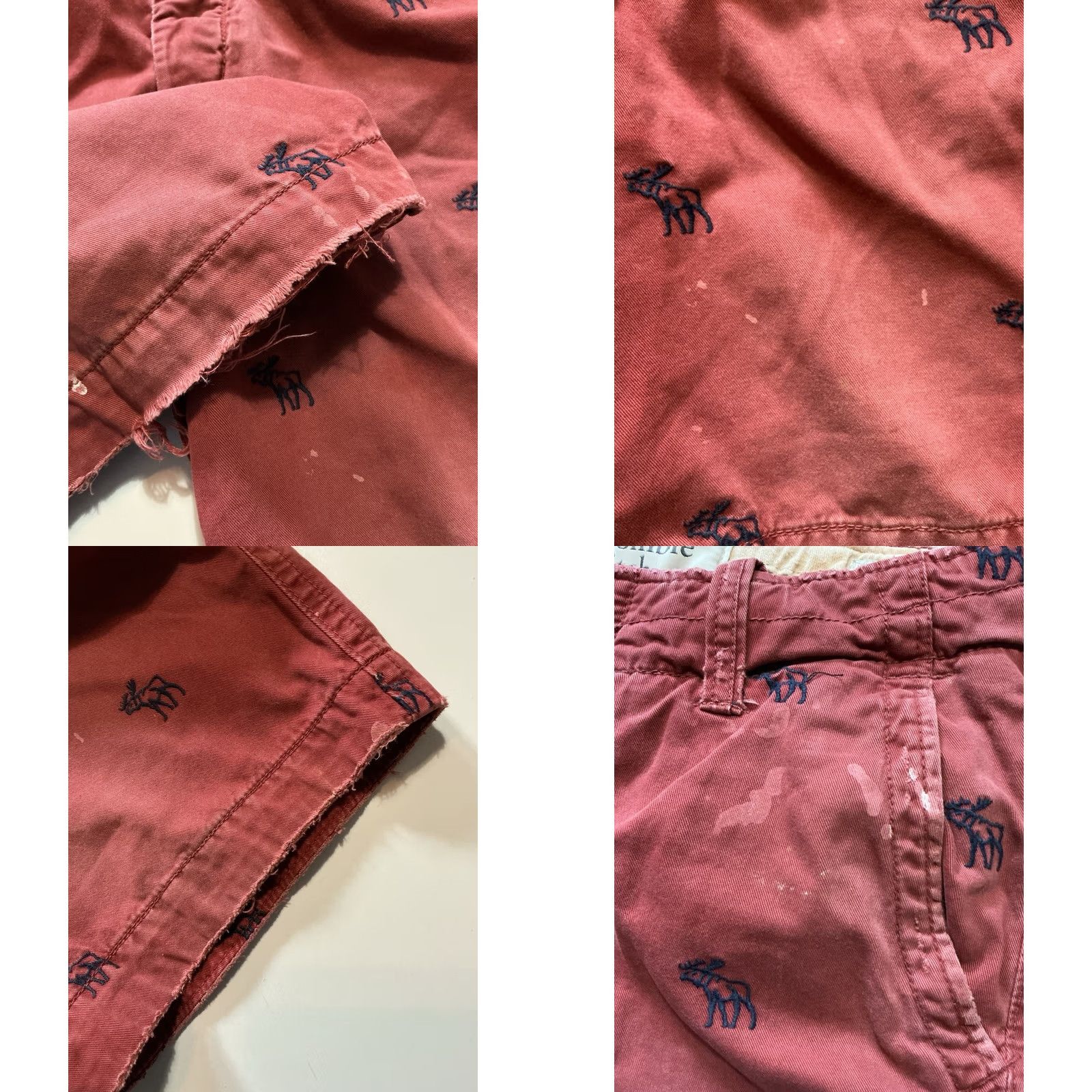Abercrombie & Fitch VINTAGE Abercrombie & Fitch Cargo Utility Shorts Moose Embroidered Red 30 Mens Y2K Size US 30 / EU 46 - 9 Thumbnail