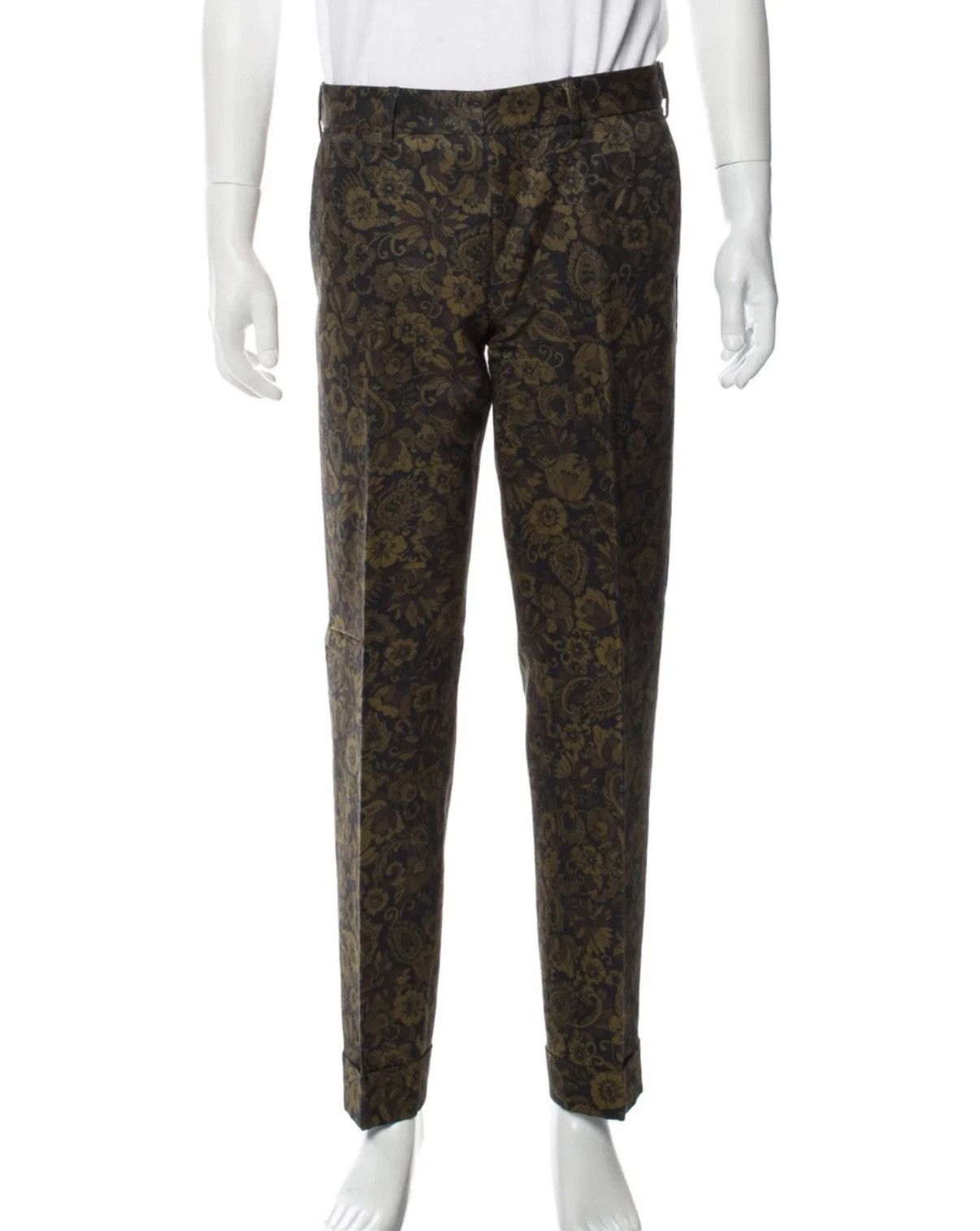 Dries Van Noten Men's Printed Floral Pants