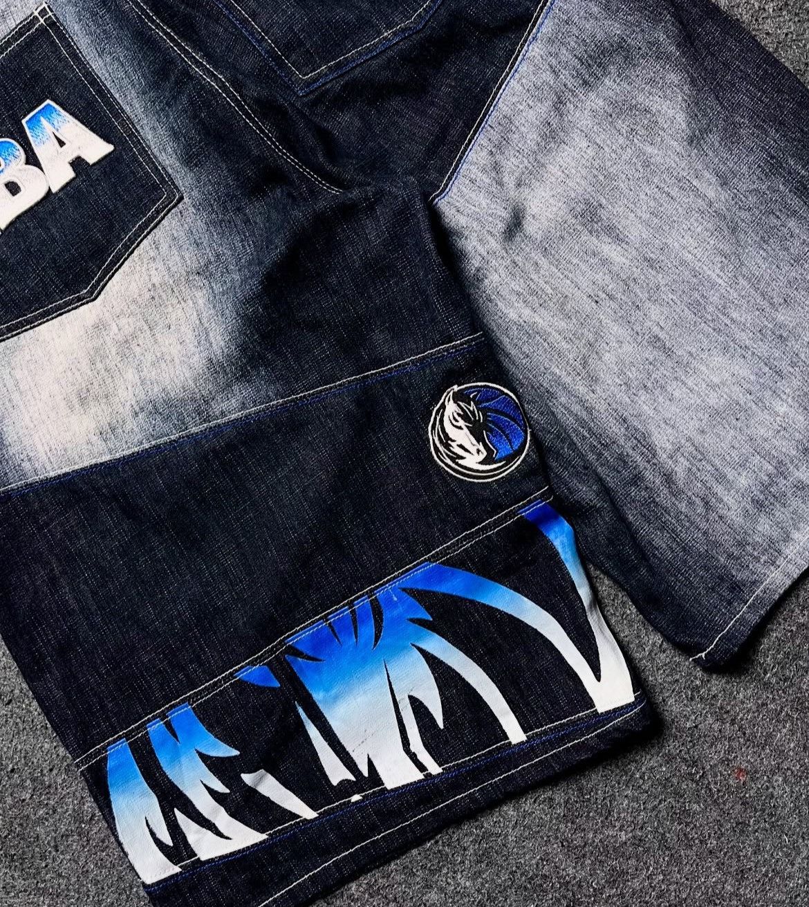 Japanese Brand × NBA × Vintage 00’S JORTS PANTS NBA UNK DALLAS MAVERICKS Size US 32 / EU 48 - 13 Thumbnail