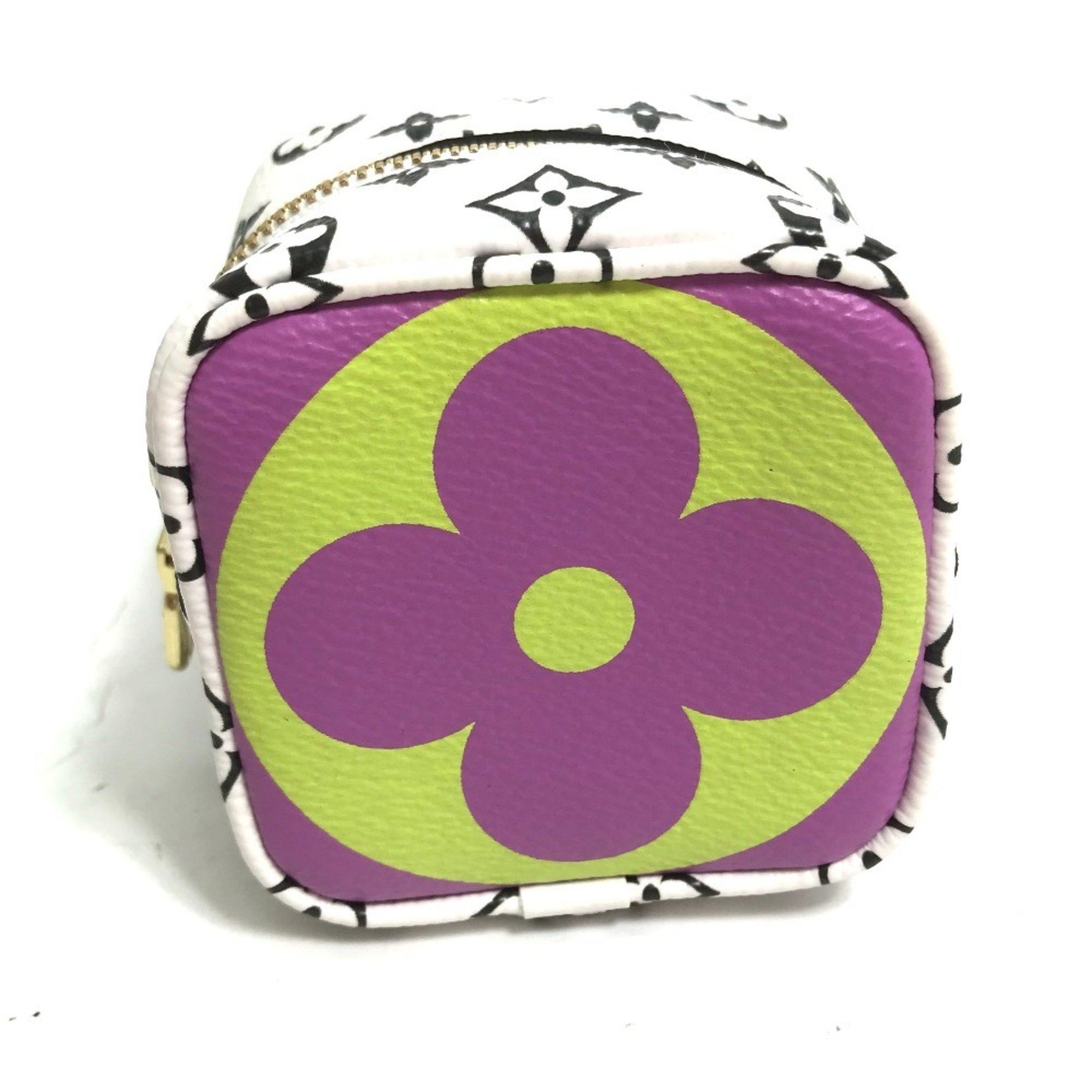 LOUIS VUITTON M67669 Monogram Giant Porte Monnaie Cube Pouch Canvas Women's Yellow