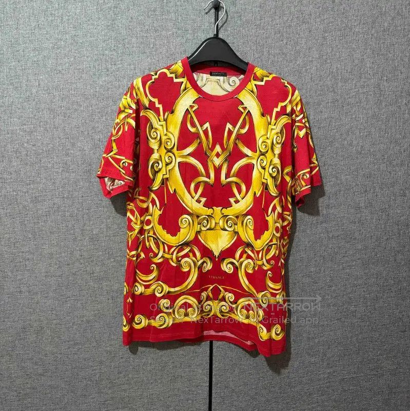 Versace Versace Red Cotton Medusa T-Shirt for Men . Size US M / EU 48-50 / 2 - 1 Thumbnail