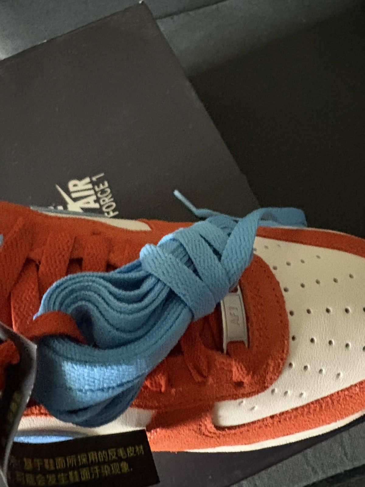 Nike Nike Air Force 1 '07 LV8 "Safety Orange University Blue" Size US 8 / EU 41 - 7 Thumbnail