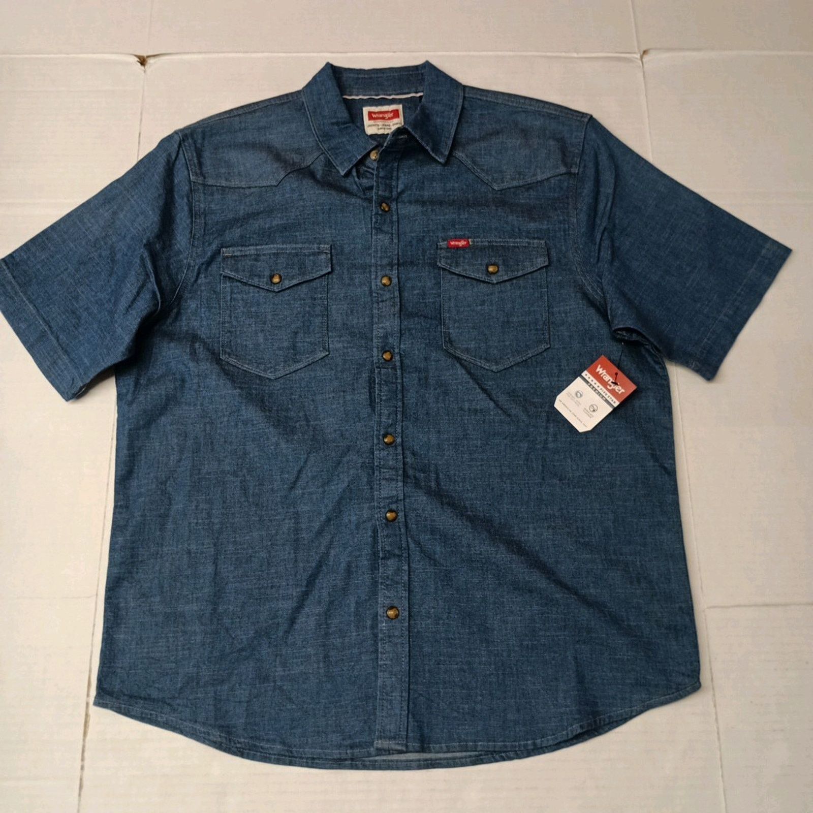 Wrangler Wrangler Cowboy Wash Snap Denim Shirt Men's Size 3XL Blue Size US XXL / EU 58 / 5 - 1 Thumbnail