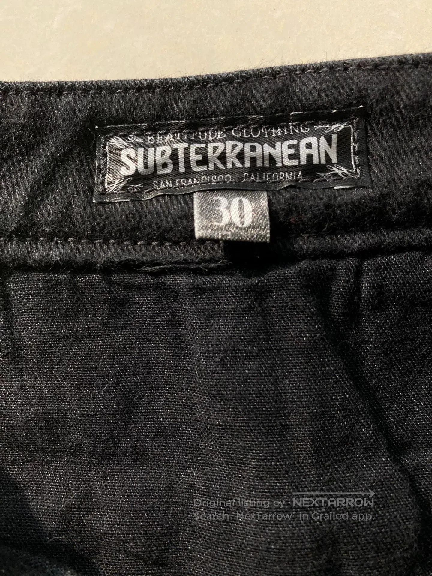 Freewheelers bootleggers dylan black pants with skull design. Size US 38 / EU 54 - 4 Thumbnail