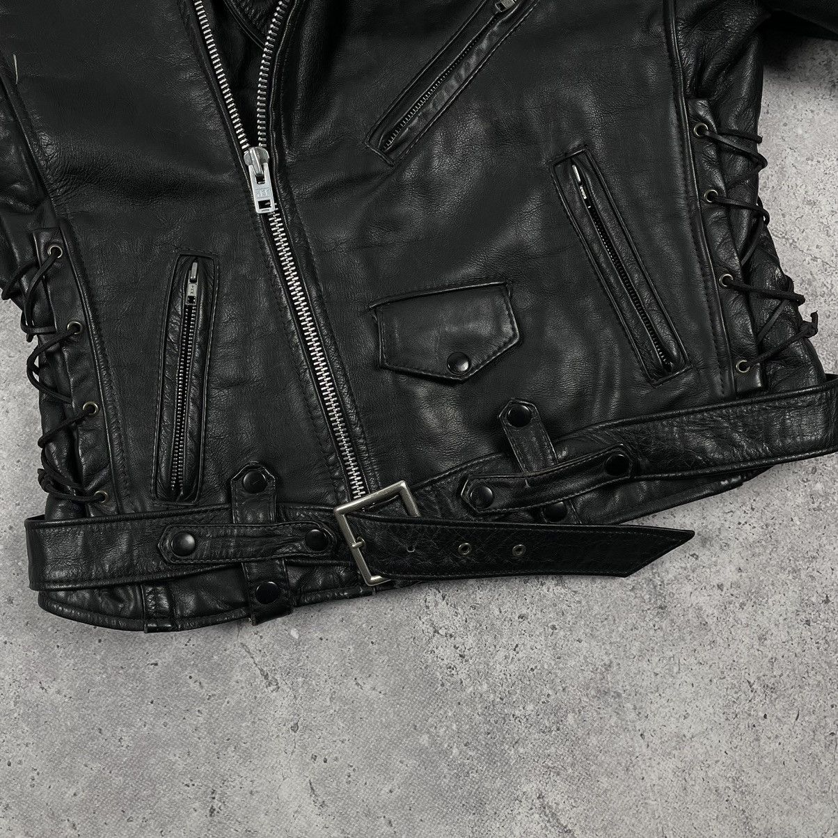 Other Vintage 90s Biker - Moto USA Leather Jacket Size US S / EU 44-46 / 1 - 4 Thumbnail