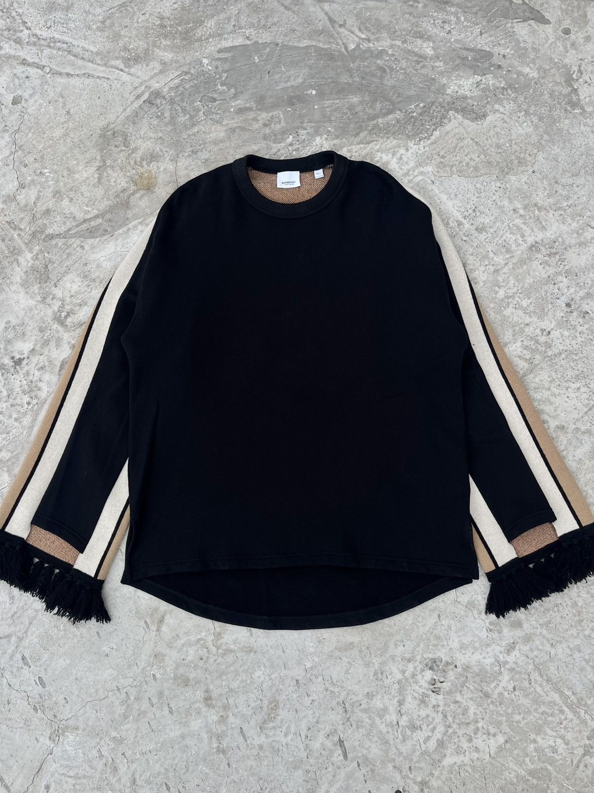 Burberry Burberry Logo Fringe Sleeve Sweatshirt Size S / US 4 / IT 40 - 5 Thumbnail