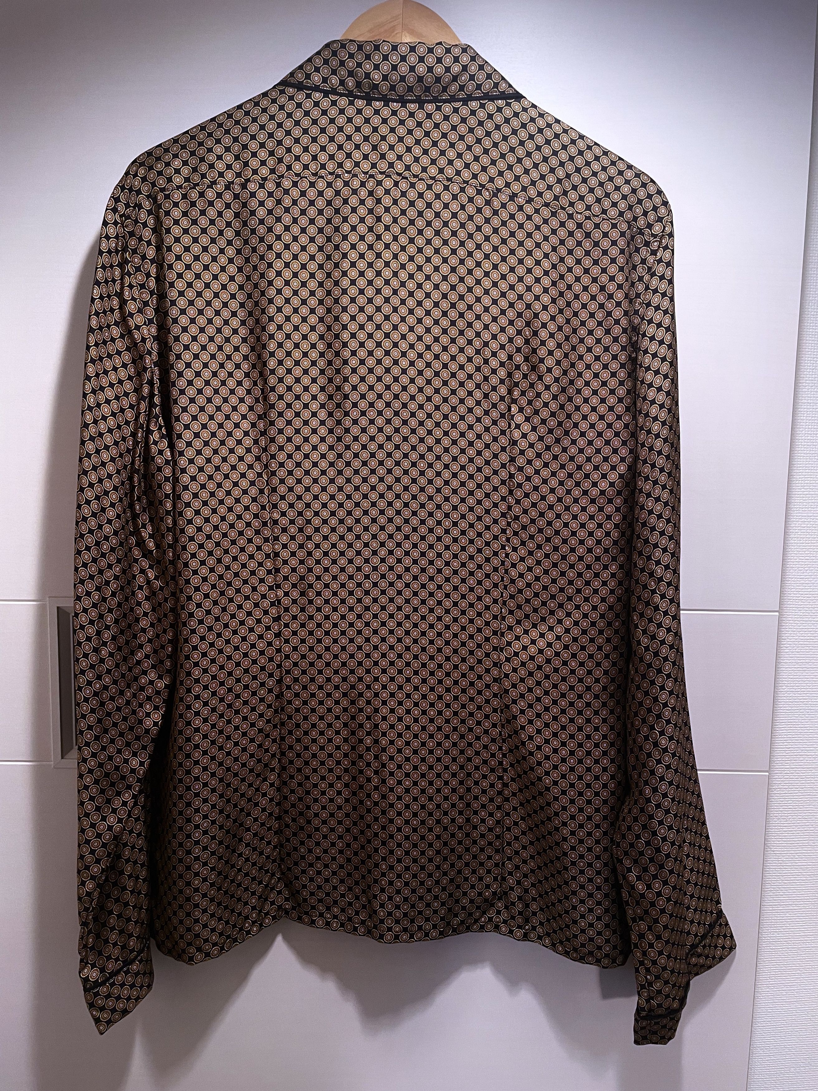 Prada "OLD MONEY" MEDALLION PRINT MULBERRY SILK PYJAMA SHIRT Size US M / EU 48-50 / 2 - 4 Thumbnail