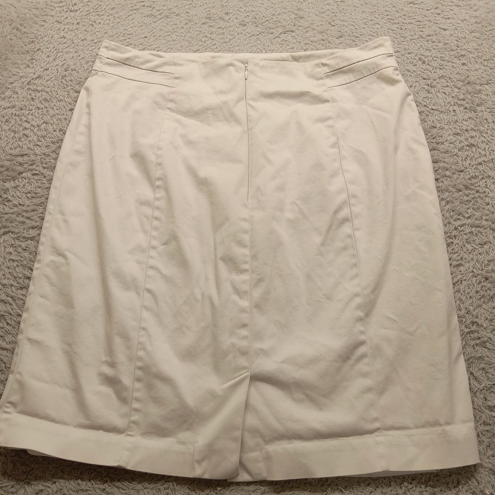 Worthington Worthington Skirt Women's 18 Lined Straight Back Zip Beige Size 36" / US 14 / IT 50 - 3 Thumbnail