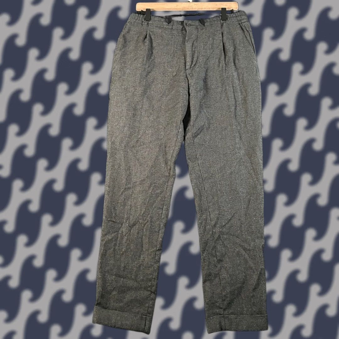 J.Lindeberg J. Lindeberg Mens Pleated Trousers Pants Wool Blend Charcoal Grey Plaid Size 50 Big & Tall Dress Pants Mens Gray } Size US 34 / EU 50 - 1 Thumbnail