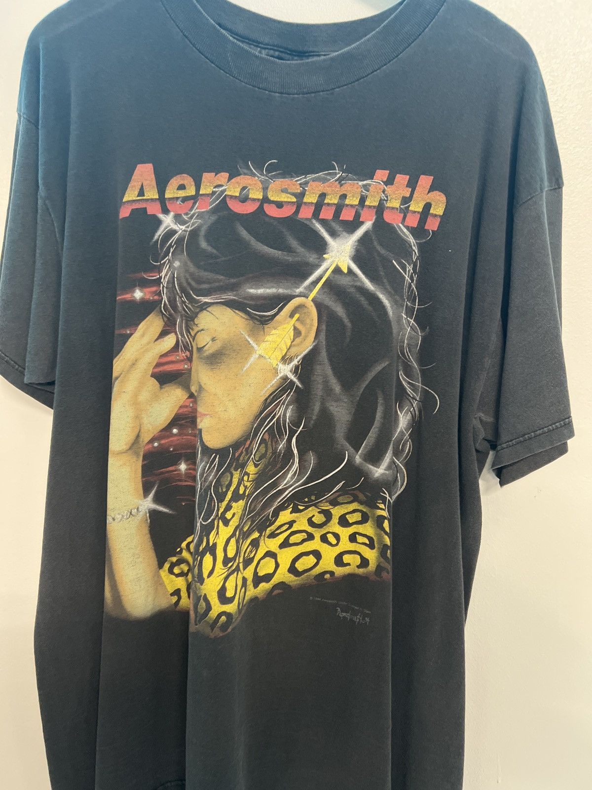 image of Aerosmith Vintage Tour Tee in Black, Men's (Size XL)