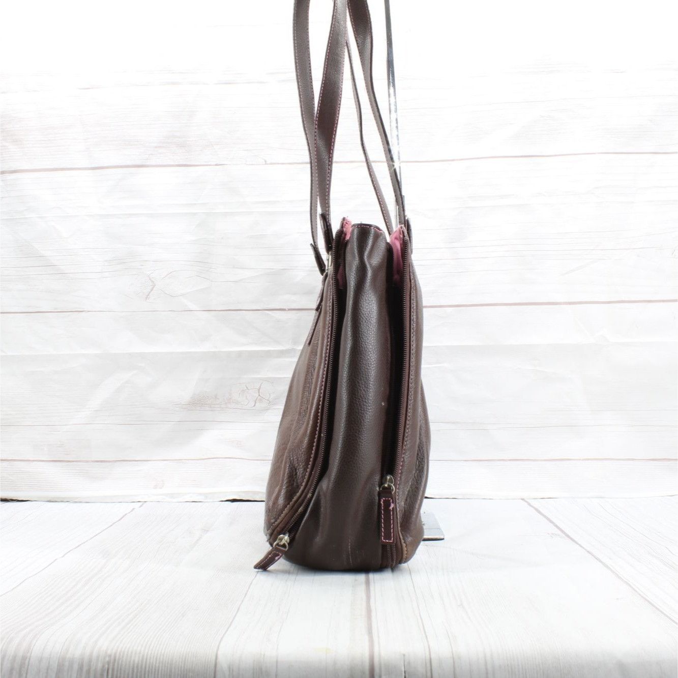Leather Buxton Leather Zipper Laptop Briefcase Shoulder Tote Bag Size ONE SIZE - 3 Thumbnail