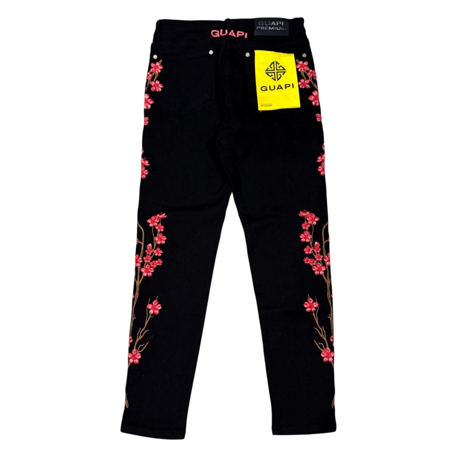 GUAPI Guapi Cherry Blossom Black Jeans Size US 30 / EU 46 - 2 Thumbnail