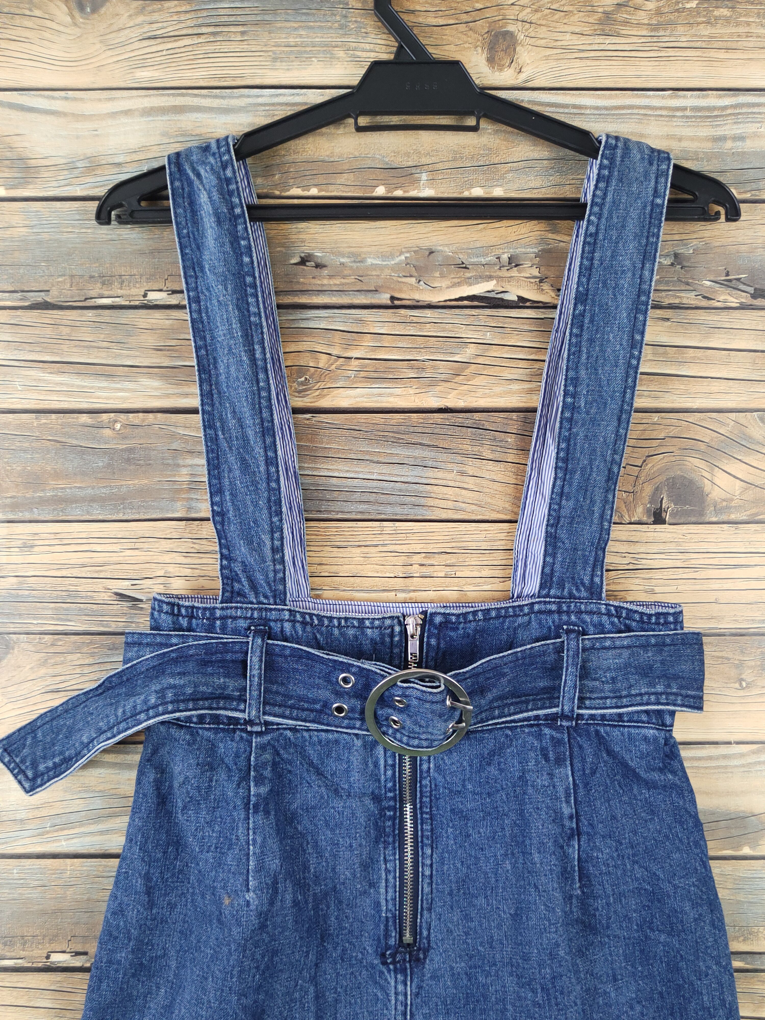 Japanese Brand × Vintage Etam Weekend Blue Denim vintage Skirt Jumpsuits Size 28" / US 6 / IT 42 - 2 Thumbnail