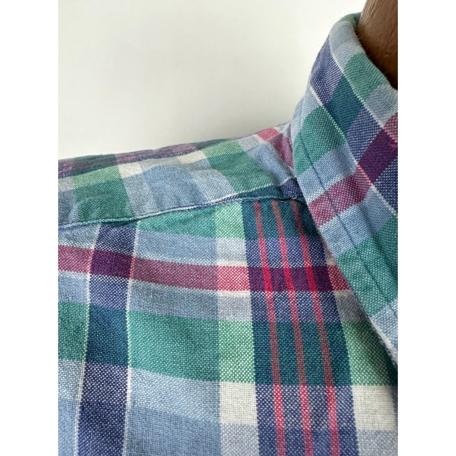 Dockers VINTAGE Dockers Shirt Men's Large Blue Plaid Oxford Short Sleeve Button-Down 90s Mens Size US L / EU 52-54 / 3 - 5 Thumbnail