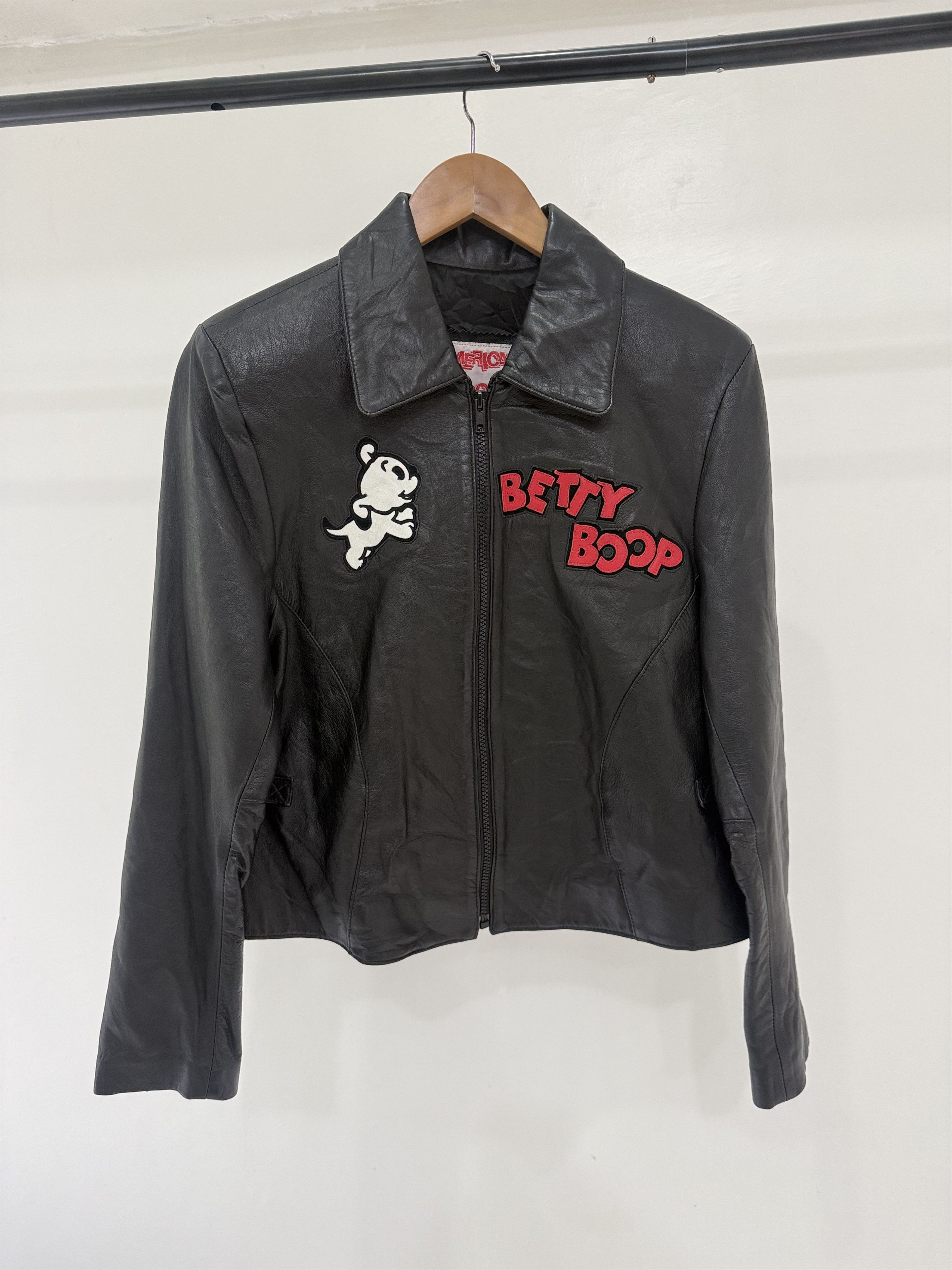 Vintage Betty Boop - Vintage Soft Leather Jacket Size S / US 4 / IT 40 - 6 Thumbnail