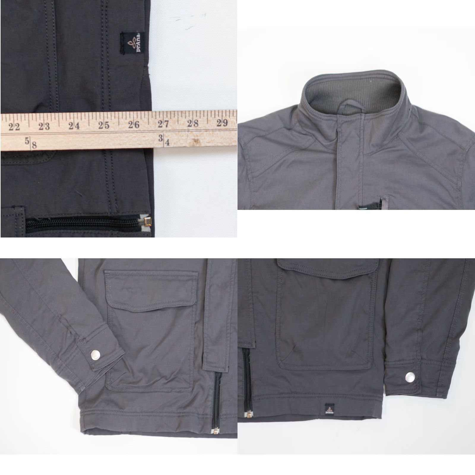 Prana PrAna Jacket Coat Womens M Gray Full Zip Windbreaker Softshell Nylon Long Sleeve Military City Outdoor Zip Logo Buttons Size M / US 6-8 / IT 42-44 - 8 Thumbnail