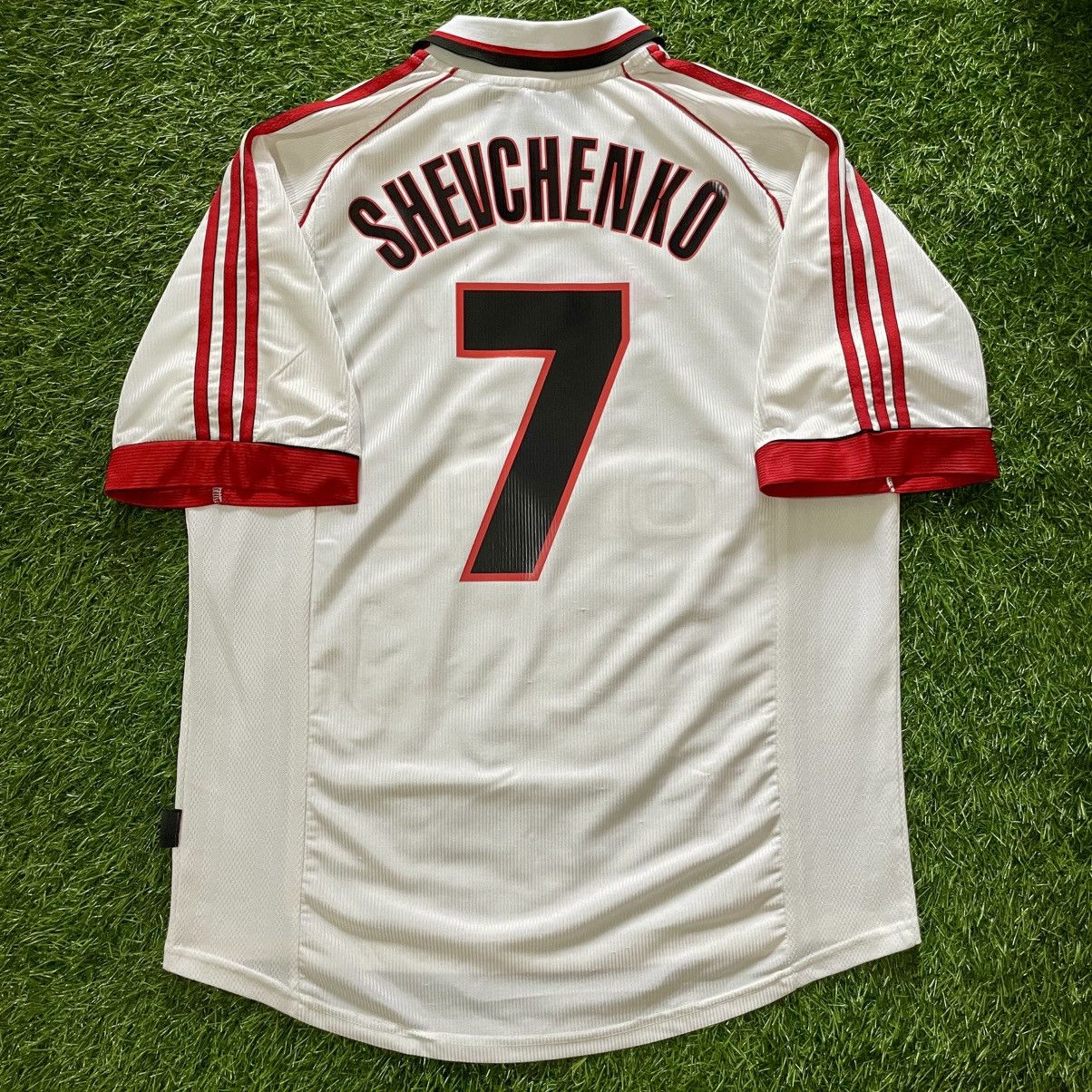 Adidas × Vintage Adidas Ac Milan Away 1998-99 Shevchenko #3 Soccer Jersey Size US L / EU 52-54 / 3 - 3 Thumbnail