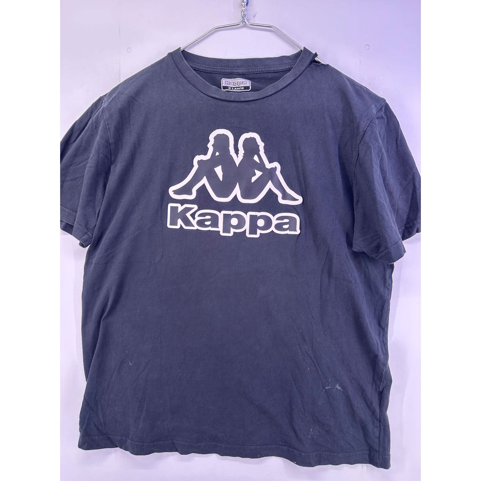 Kappa Kappa Black Tshirt Rough Worn In Size XL Size US XL / EU 56 / 4 - 2 Thumbnail