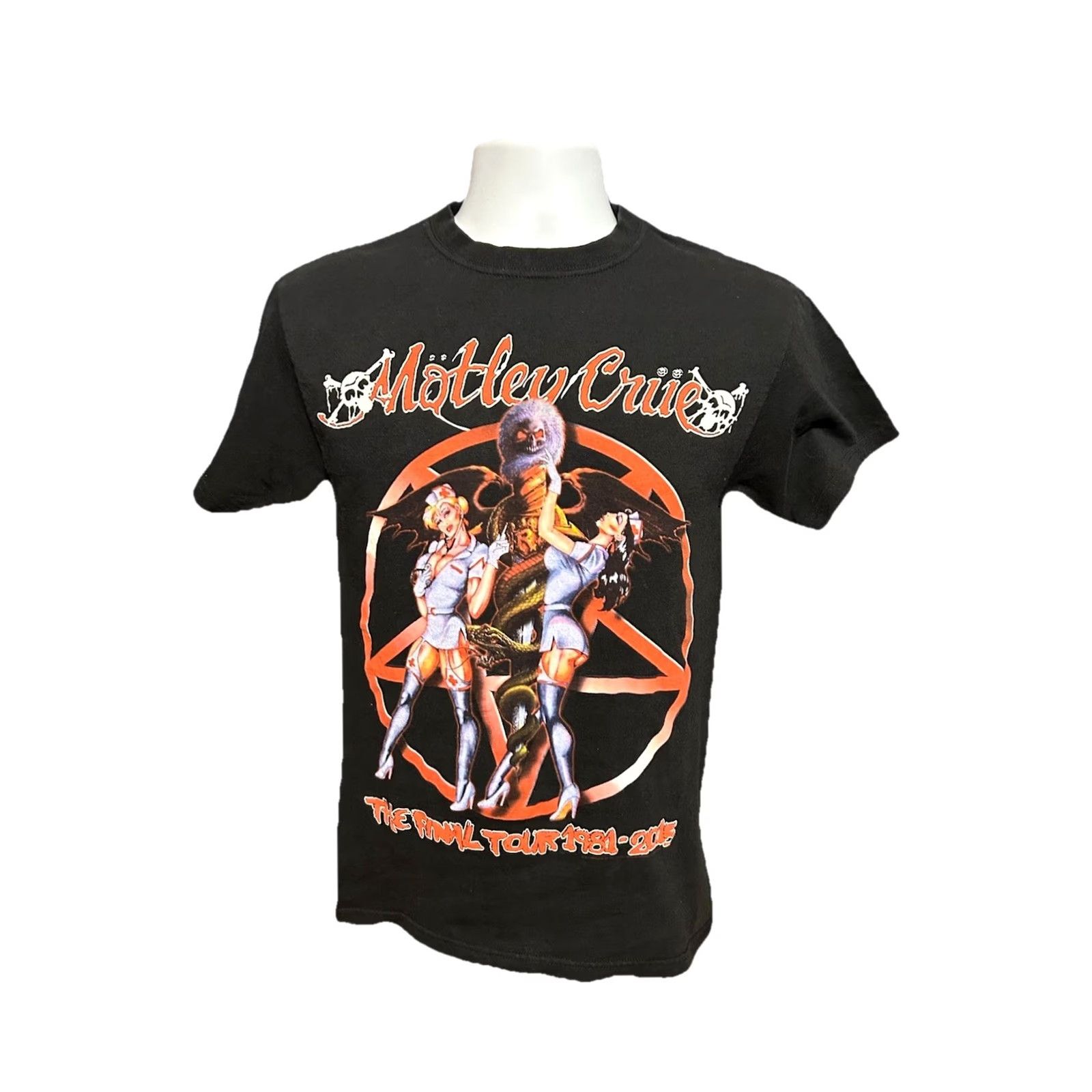 Doublet Motley Crue Shirt Men Small Black Short Sleeve Double Sided The Final Tour 2015 Size US S / EU 44-46 / 1 - 2 Thumbnail