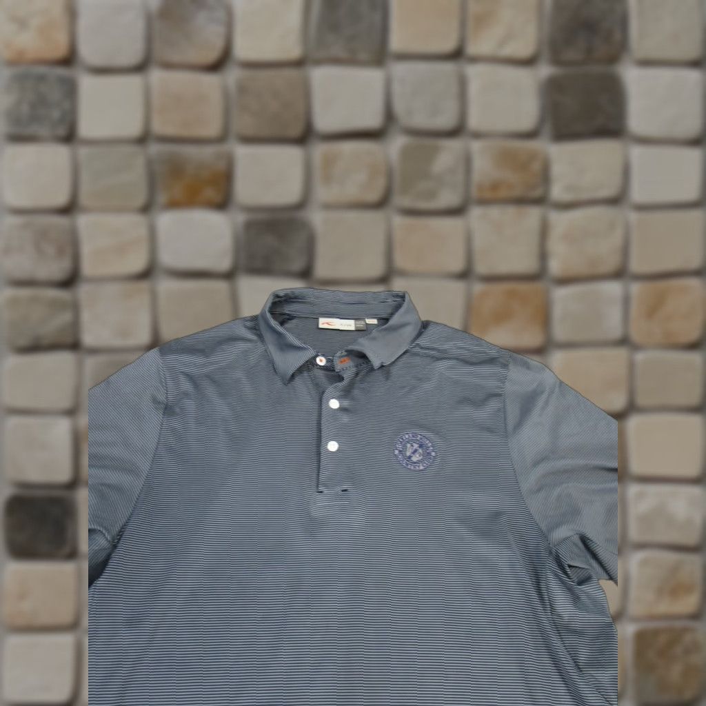 KJUS Kjus Polo Shirt Mens XL Gray Striped Short Sleeve Stretch Golf Polo Mens Size US XL / EU 56 / 4 - 1 Thumbnail