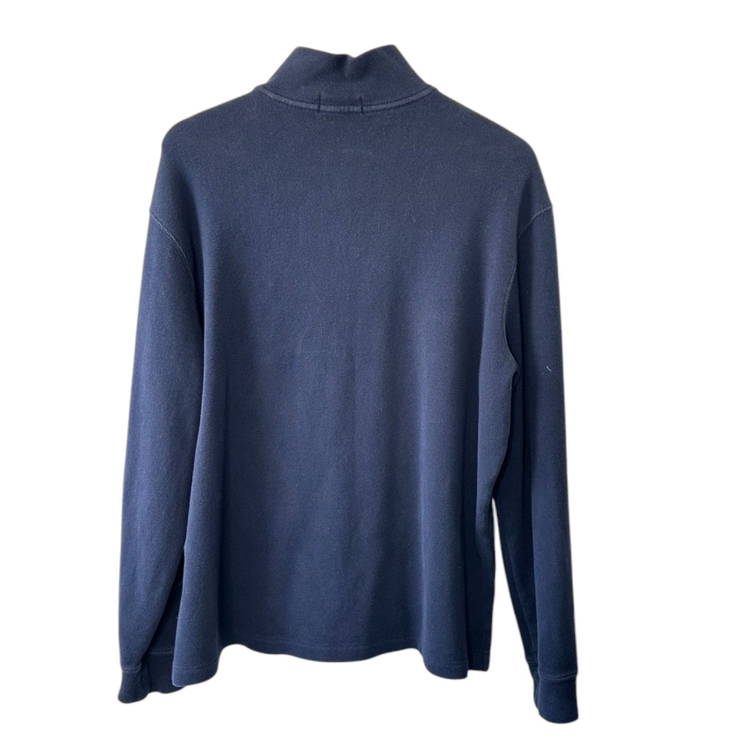 Ralph Lauren Polo Ralph Lauren Navy 1/4 Zip Cotton Knit Pullover Sweater Size US L / EU 52-54 / 3 - 6 Thumbnail
