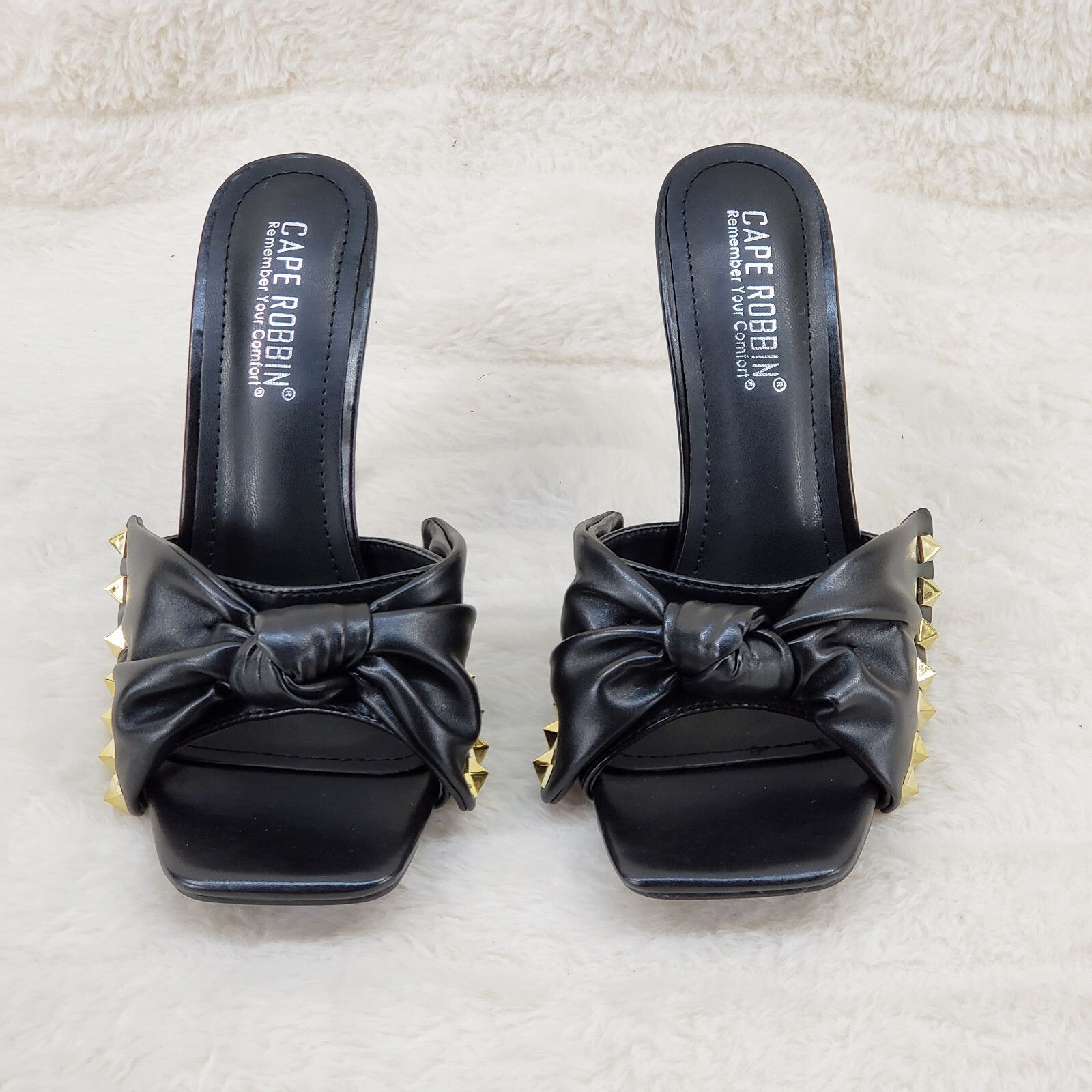 Other Darian Slip On Black Open Toe High Heel Clogs Mules Slides ( Size US 7 / IT 37 - 3 Thumbnail