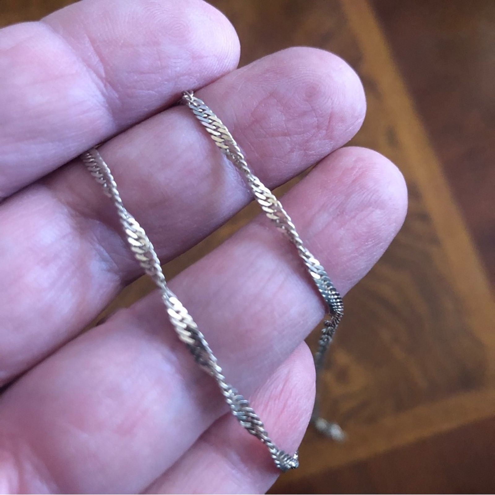 Vintage Vintage Italy 925 sterling silver Singapore chain necklace Size ONE SIZE - 8 Thumbnail