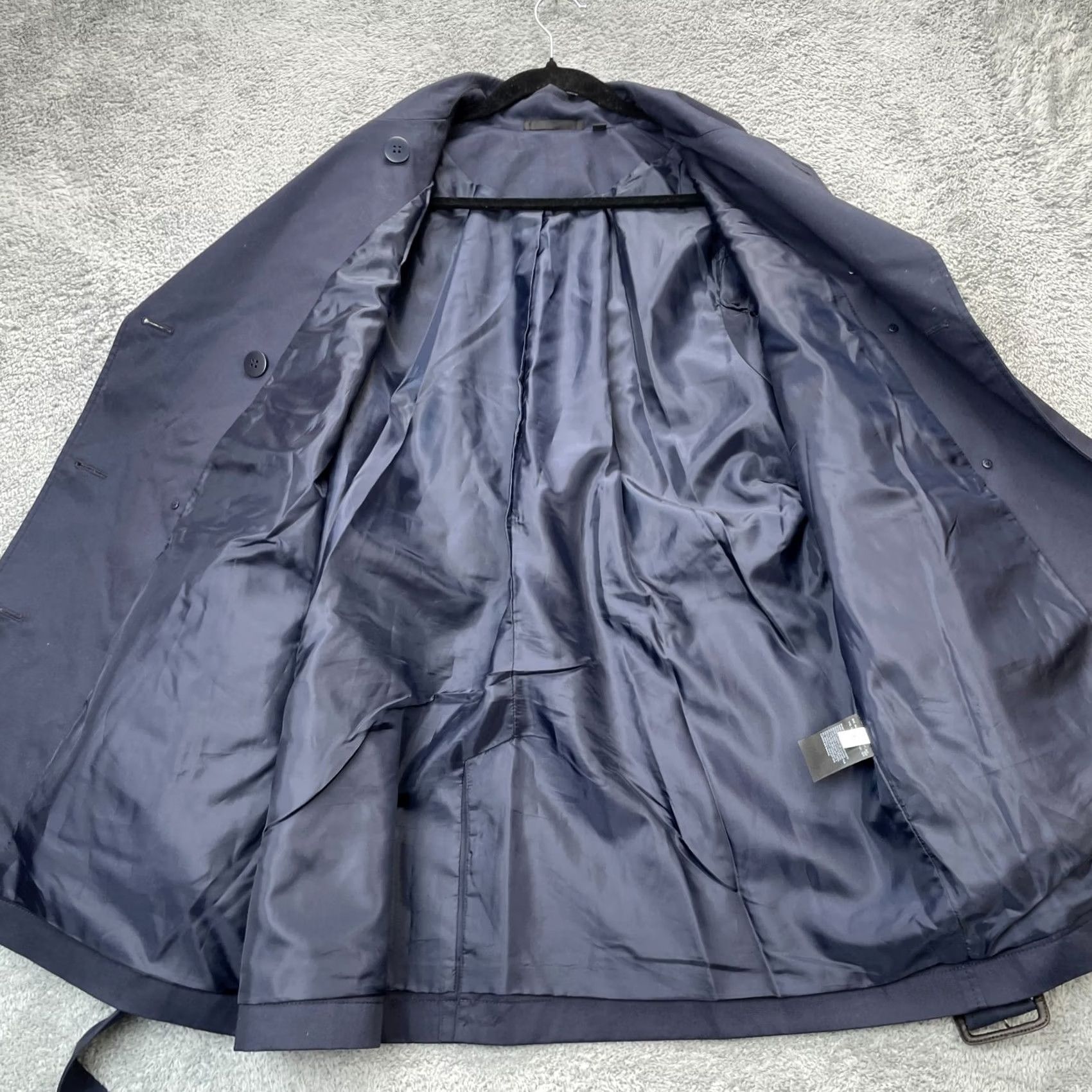 Uniqlo VINTAGE Uniqlo Jacket Womens Extra Large Blue Trench Coat Double Breasted Belted Waist Size XL / US 12-14 / IT 48-50 - 3 Thumbnail