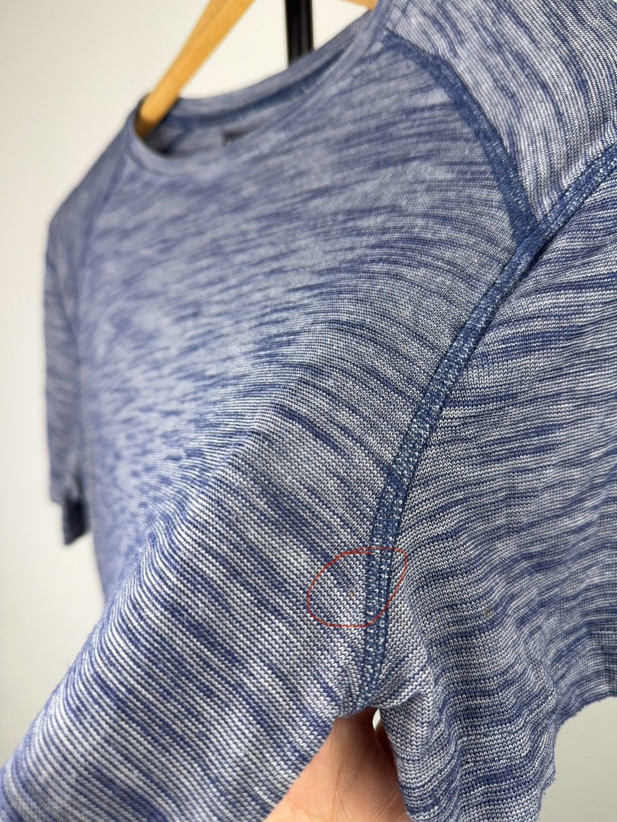 Armani 00s Armani Jeans Italy Blue Melange Stretch T-Shirt Slim Fit Size US M / EU 48-50 / 2 - 9 Thumbnail