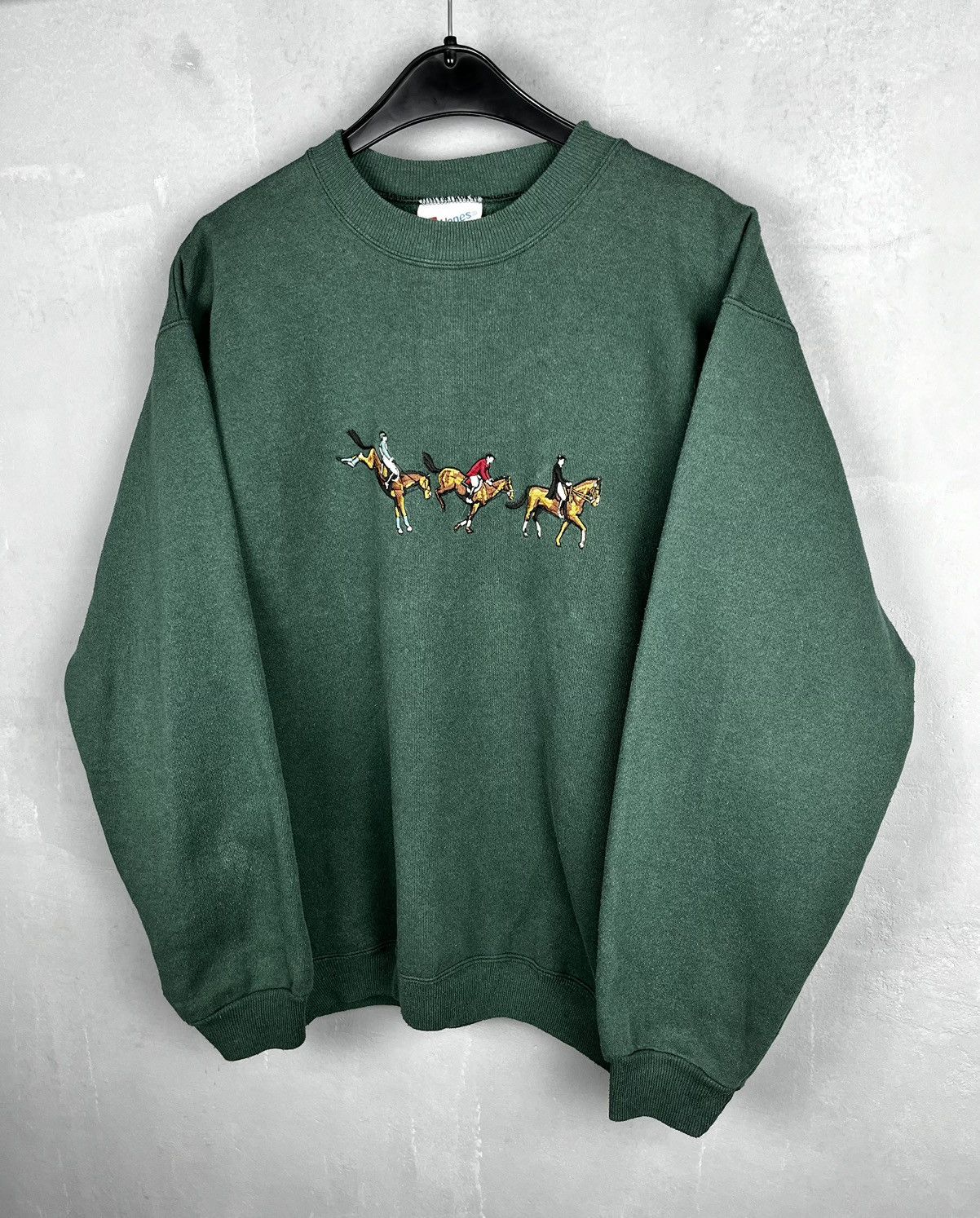 Hanes × Vintage Hanes horses sweatshirt vintage 90s Size US M / EU 48-50 / 2 - 1 Thumbnail