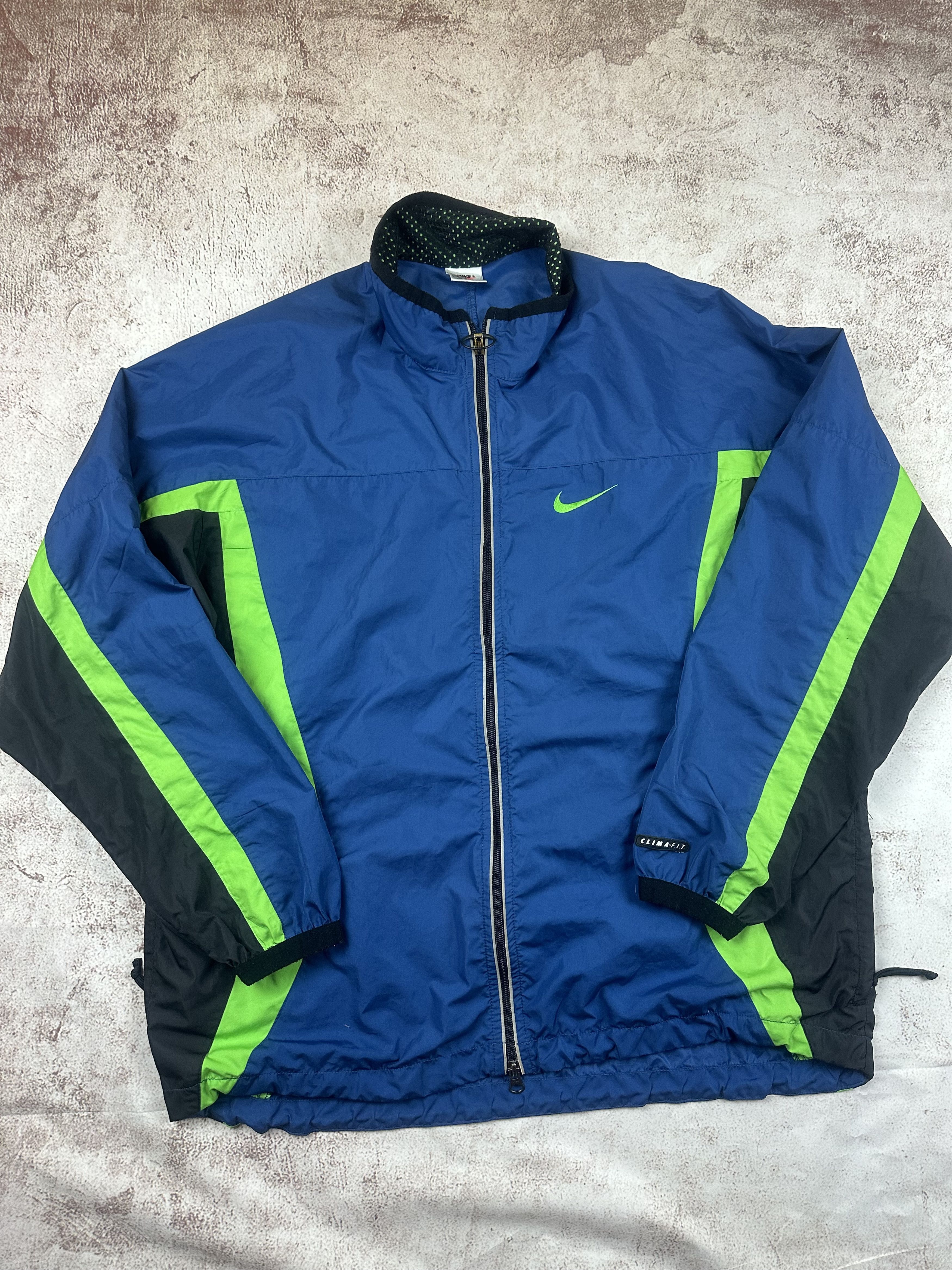 Stussy × Vintage STUSSY 90s Navy Tag Monogram Padded Nylon Jacket