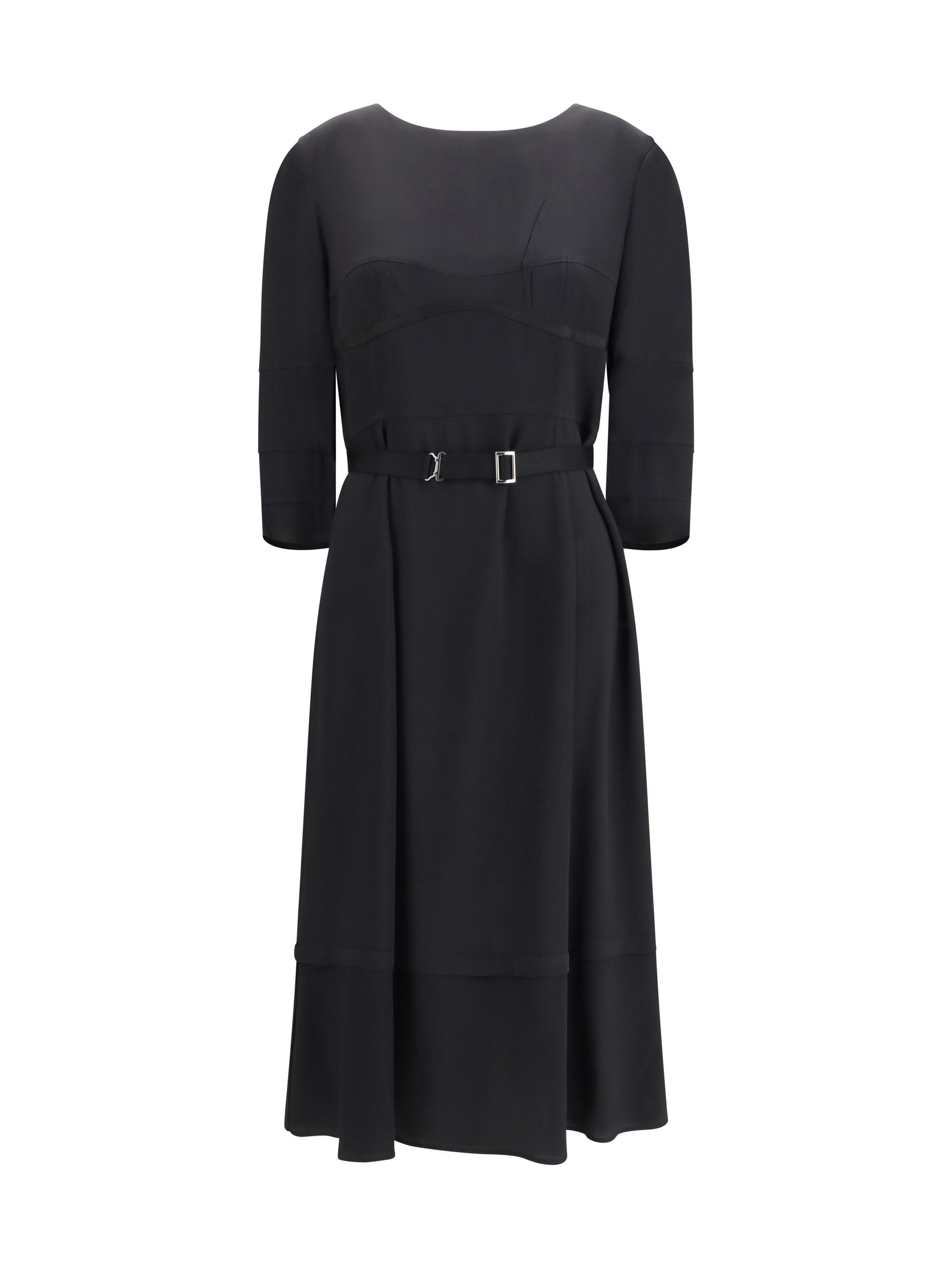 Prada Wool and silk midi Dress Size M / US 6-8 / IT 42-44 - 1 Thumbnail