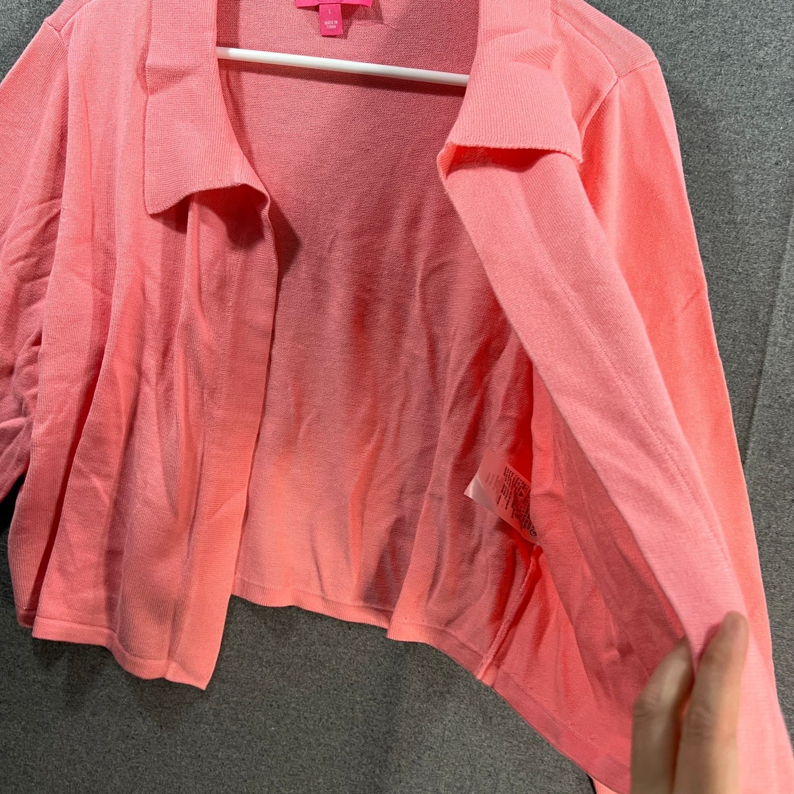 Isaac Mizrahi Isaac Mizrahi Live! Collared Sweeter Cardigan Cardigan Pink Size L / US 10 / IT 46 - 7 Thumbnail