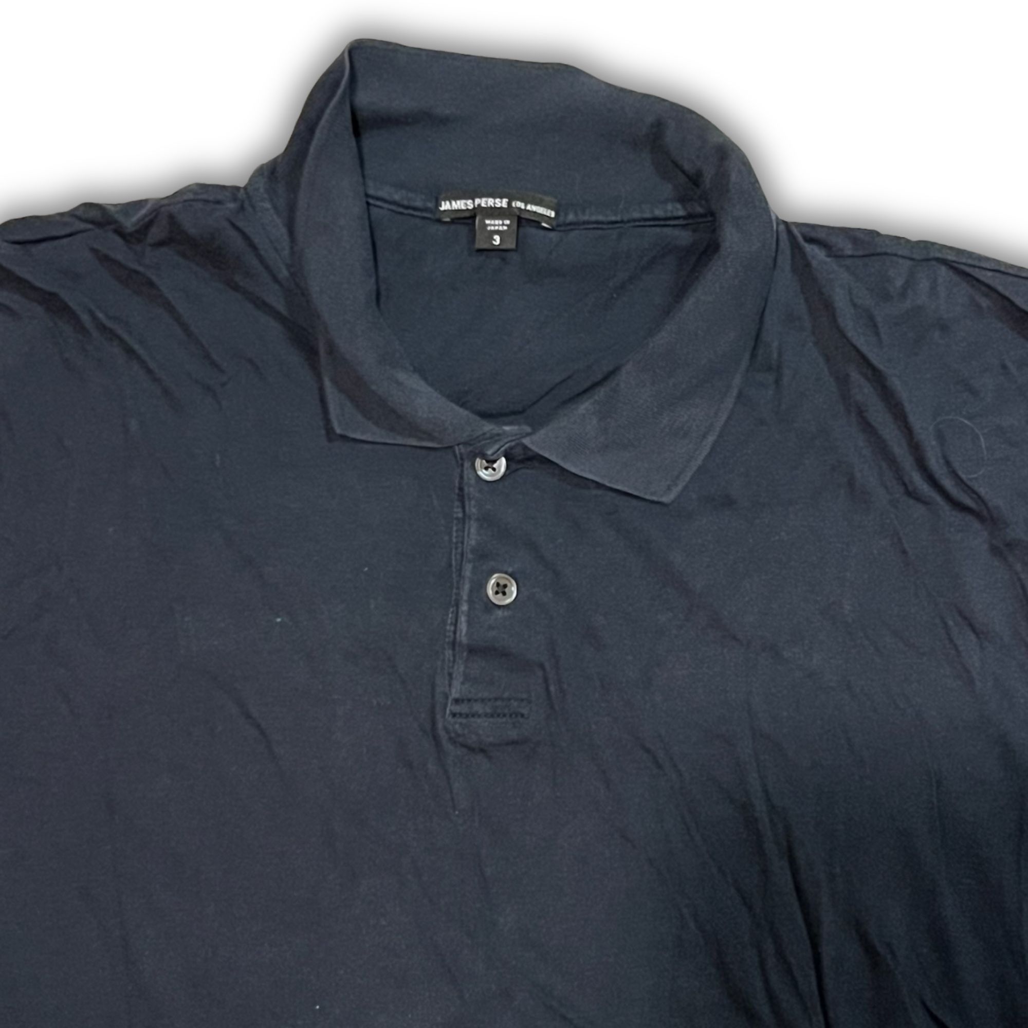 James Perse James Perse Mens Standard Polo Shirt Size 3 Black Cotton Ble Size US XXS / EU 40 - 4 Thumbnail