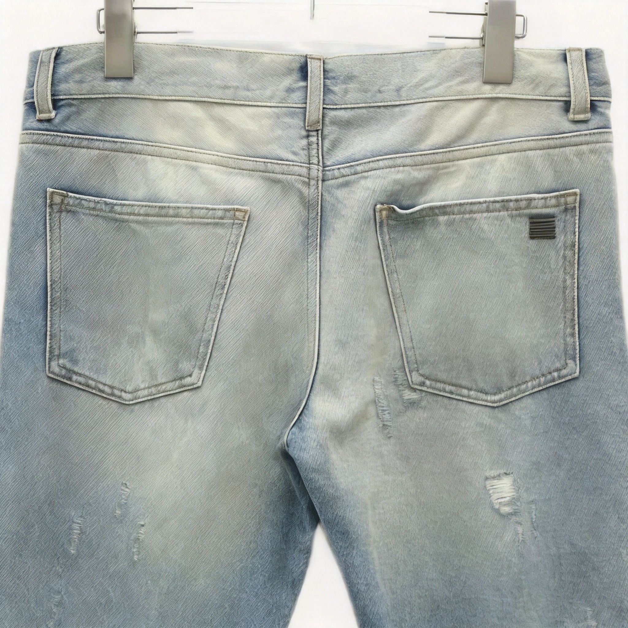 Light Blue Distressed Denim Pants/, Men's (Size 32) — image 2 of 6