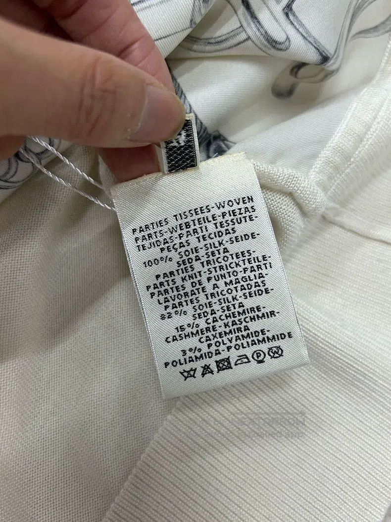 Hermes Hermes White printed silk blend shirt Size XXS / US 00 / IT 34 - 5 Thumbnail