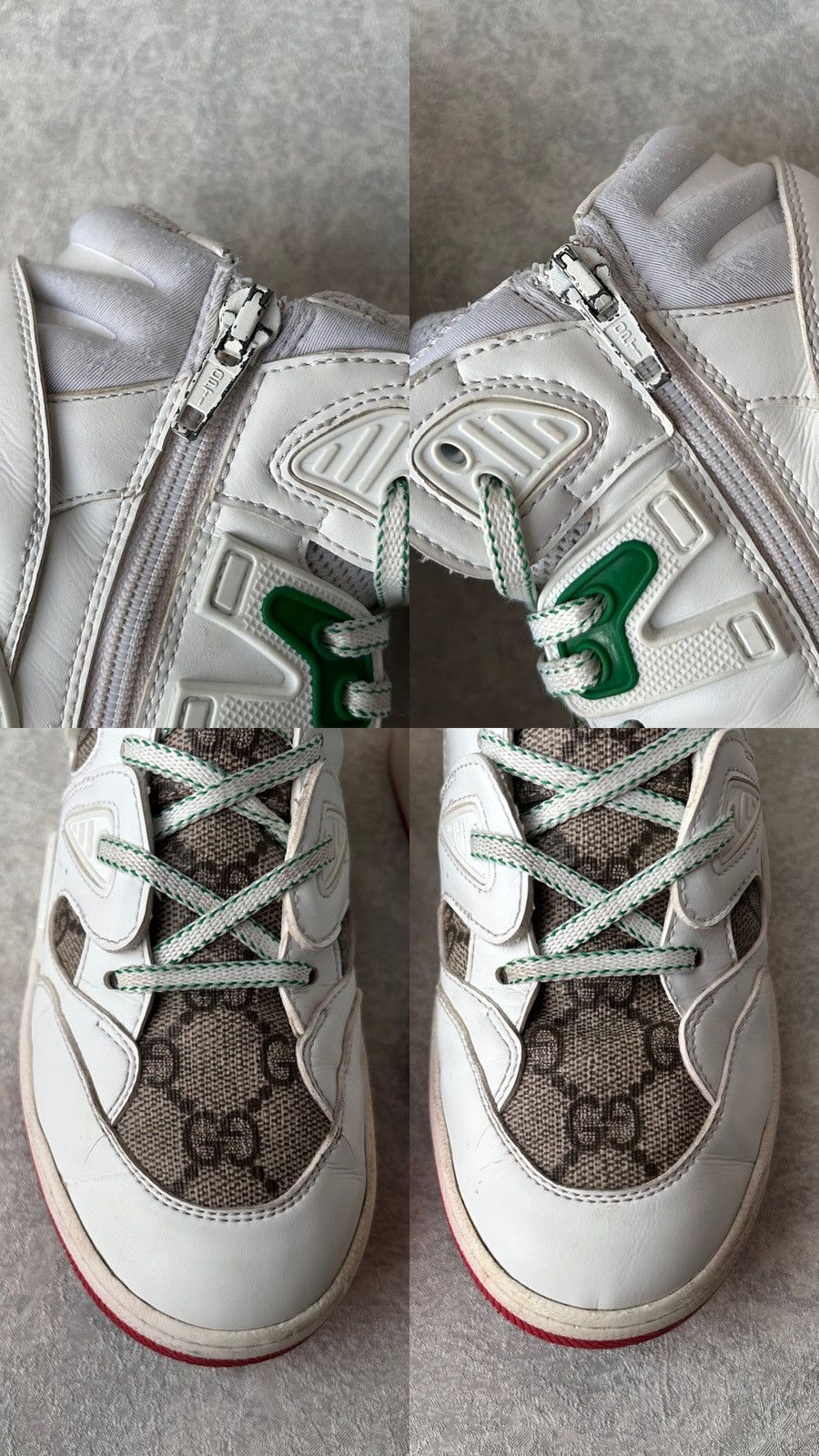 Gucci Gucci Kids Basket GG Logo Leather High Tops Size US 5 / EU 37 - 15 Thumbnail